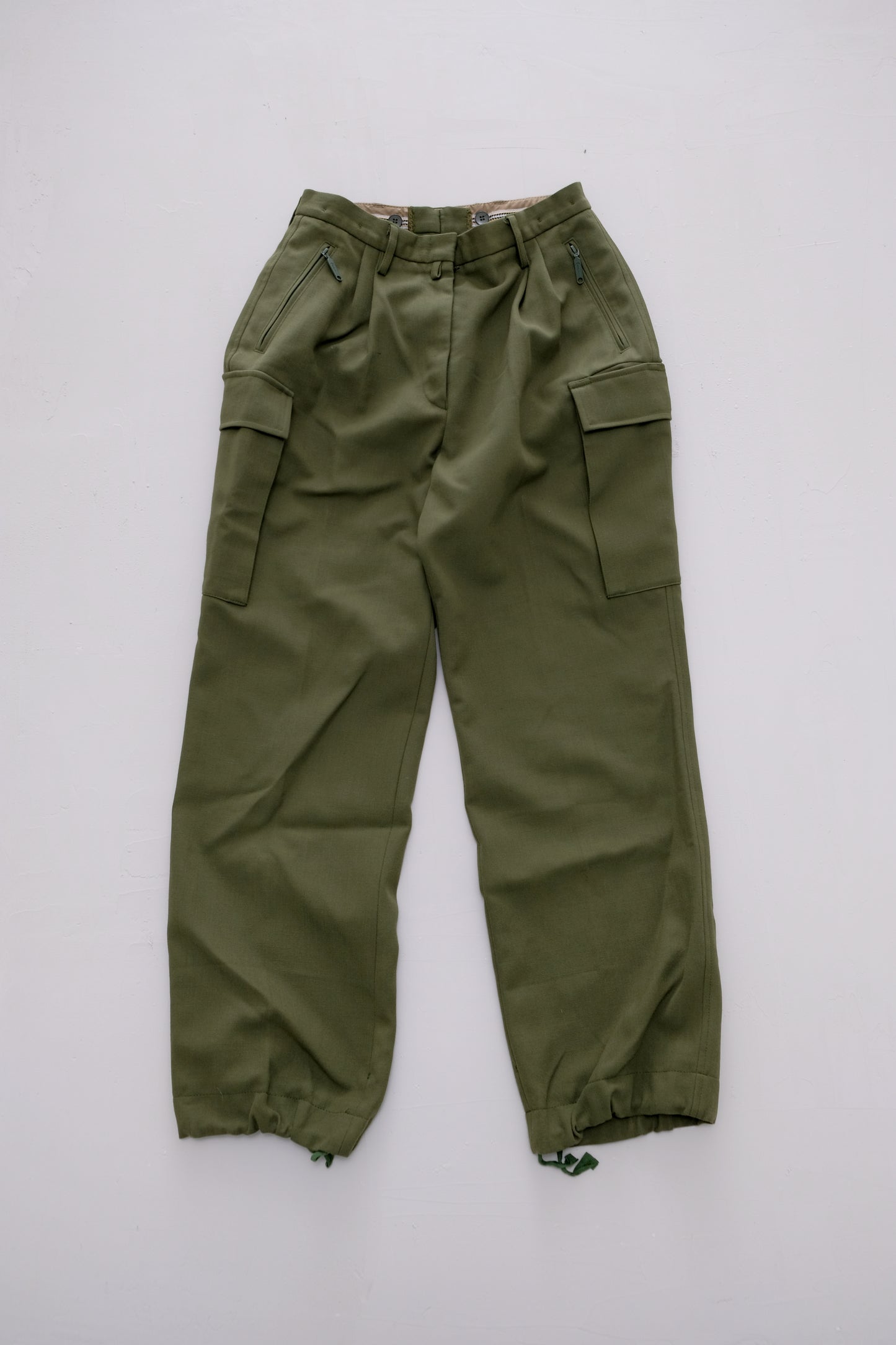 Green Cargo Blue German Army Pants — S/M