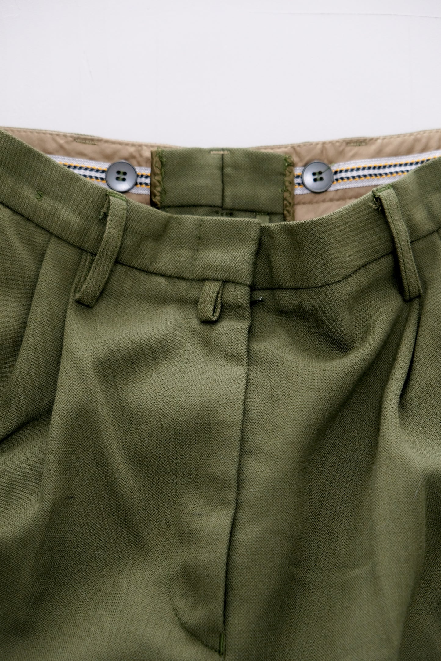 Green Cargo Blue German Army Pants — S/M