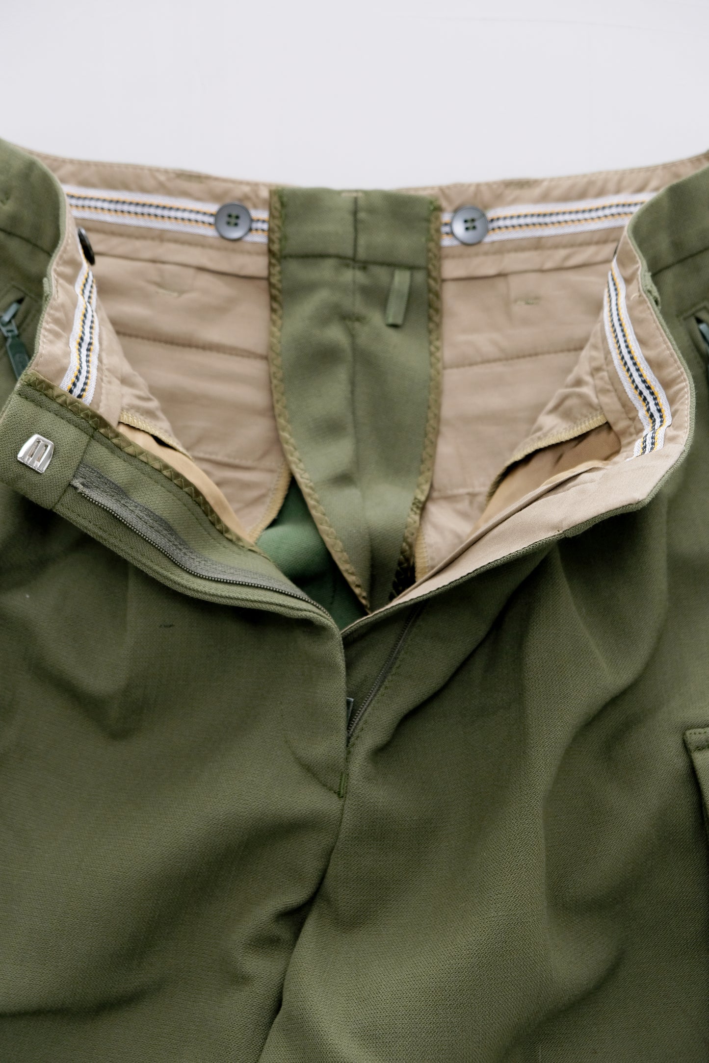 Green Cargo Blue German Army Pants — S/M