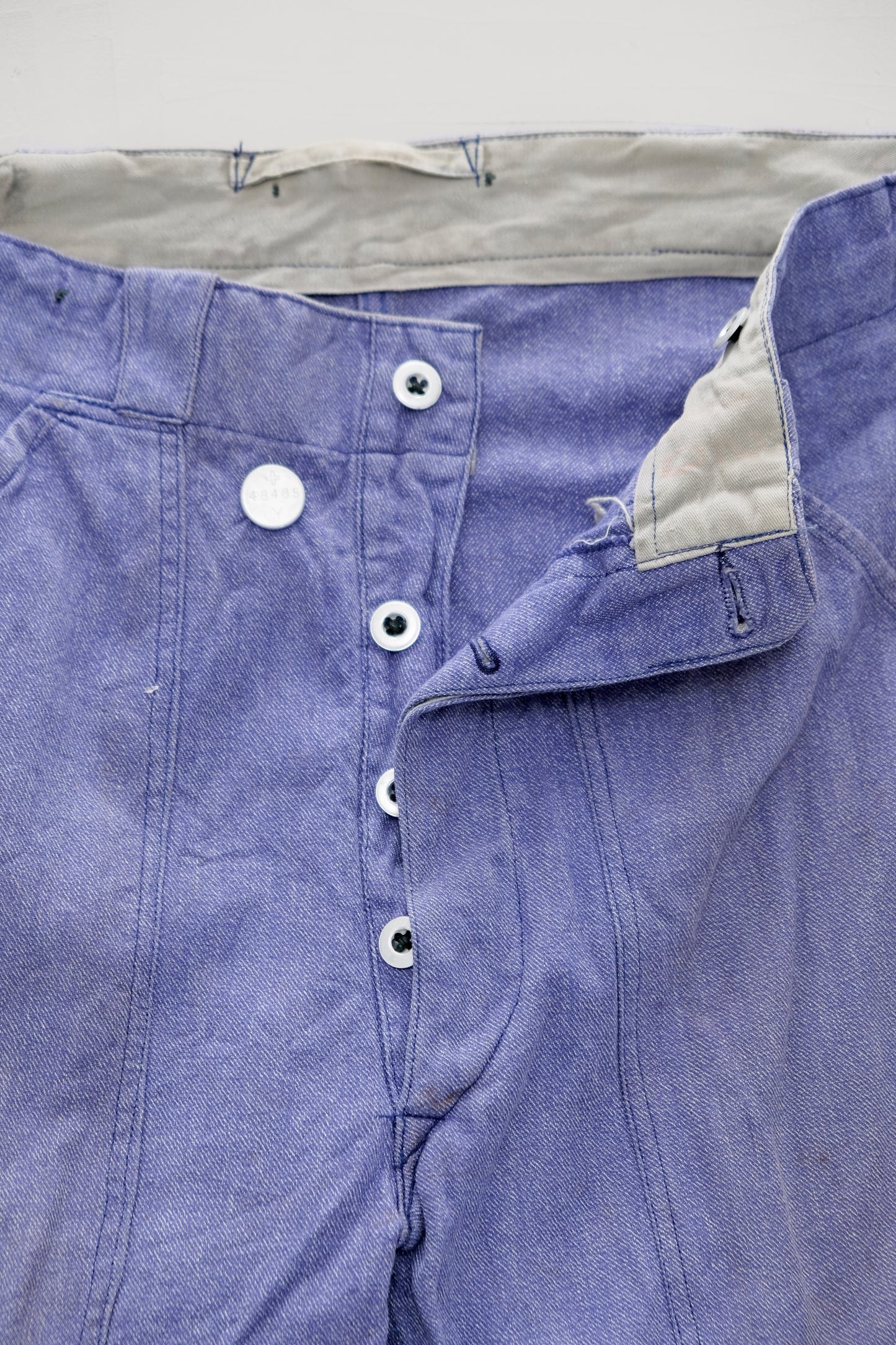 Pantaloni in denim da lavoro/militari svizzeri viola-blu — L/XL