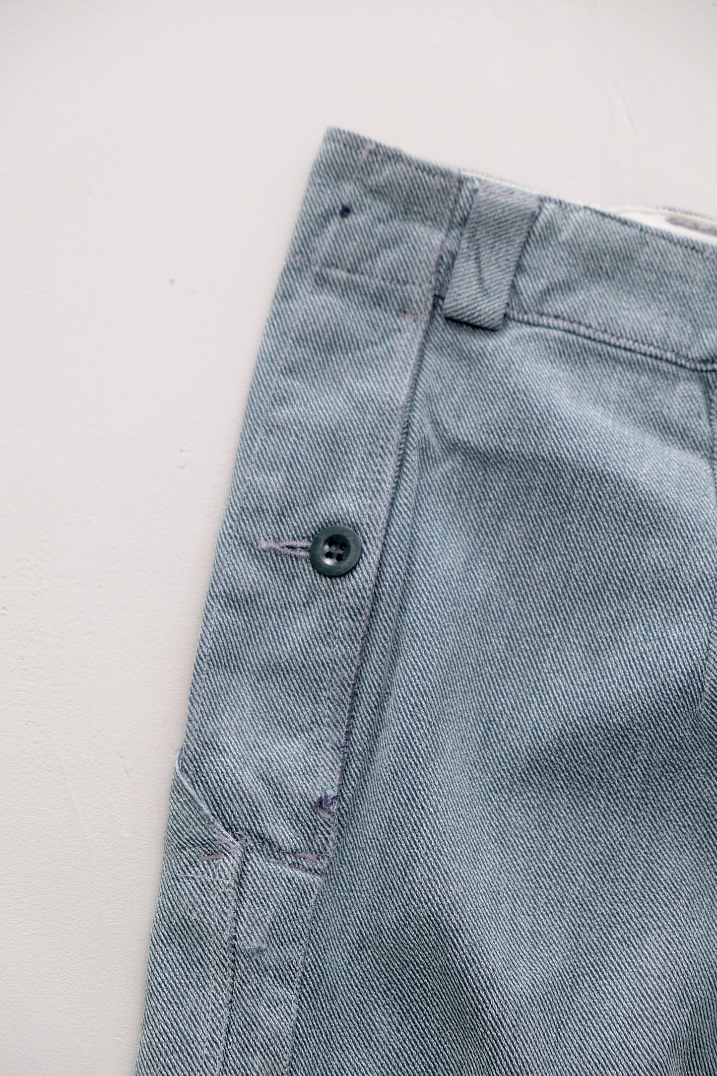 Grey Swiss Military/Workwear Denim Pants — M (Adjustable)