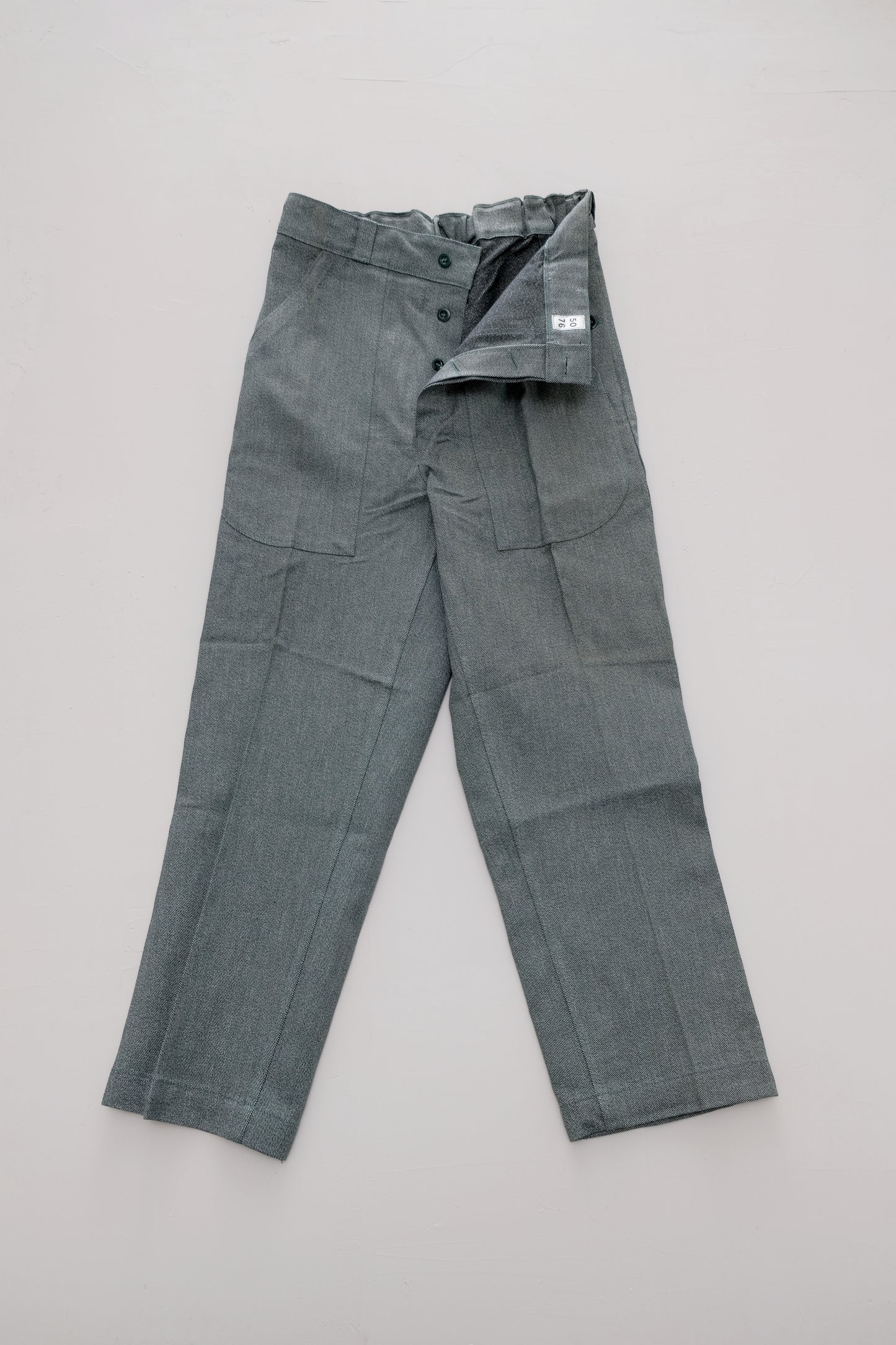 Grey Swiss Military/Workwear Denim Pants — L/XL