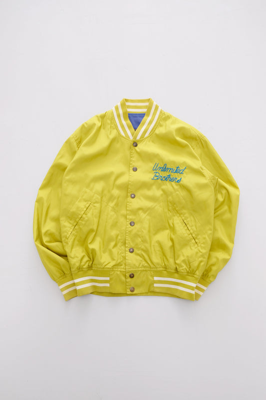 Unlimited — Acid Green Lightweight Varsity Jacket — L