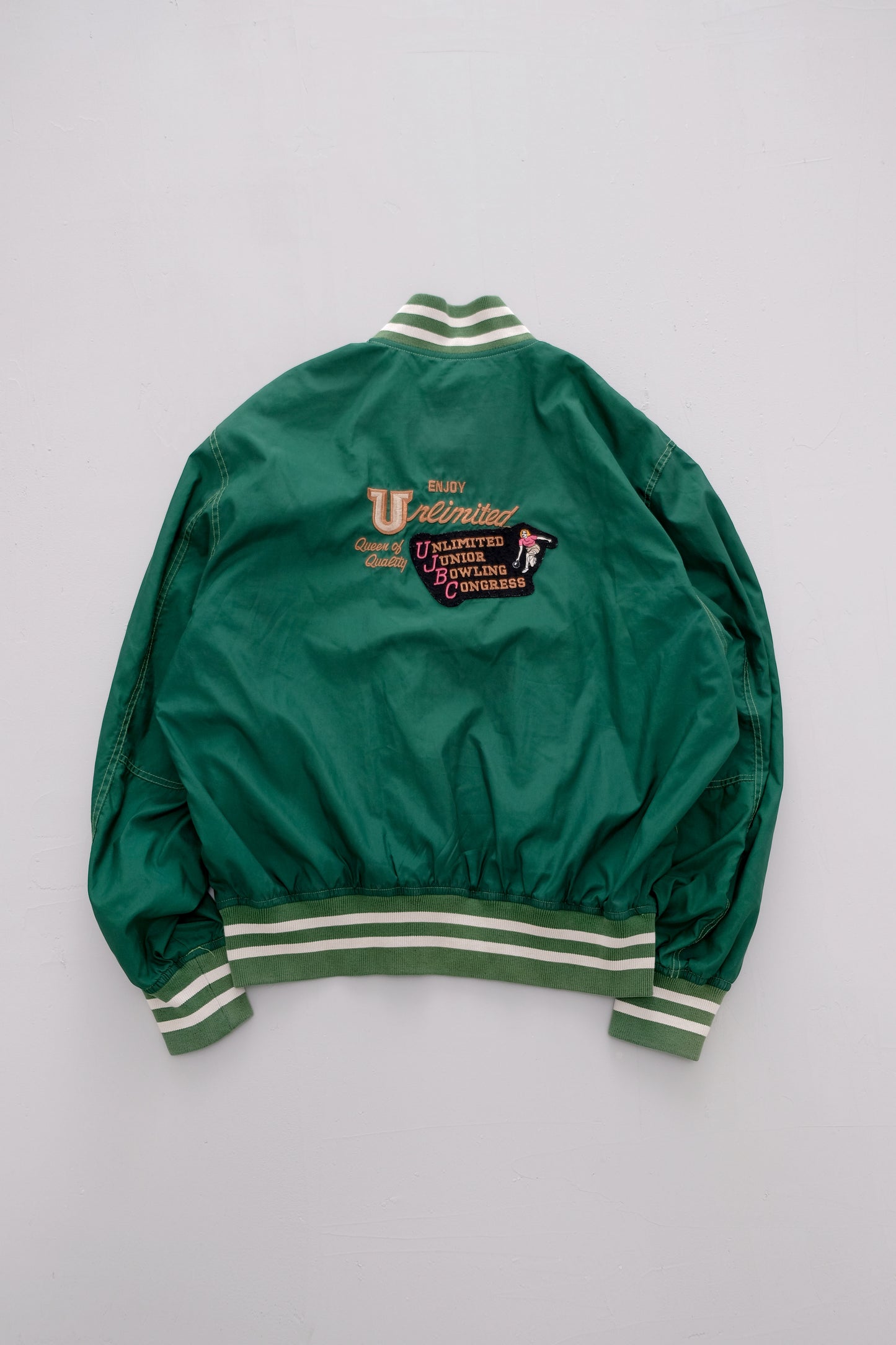 Unlimited — Green Lightweight Varsity Jacket — L/XL