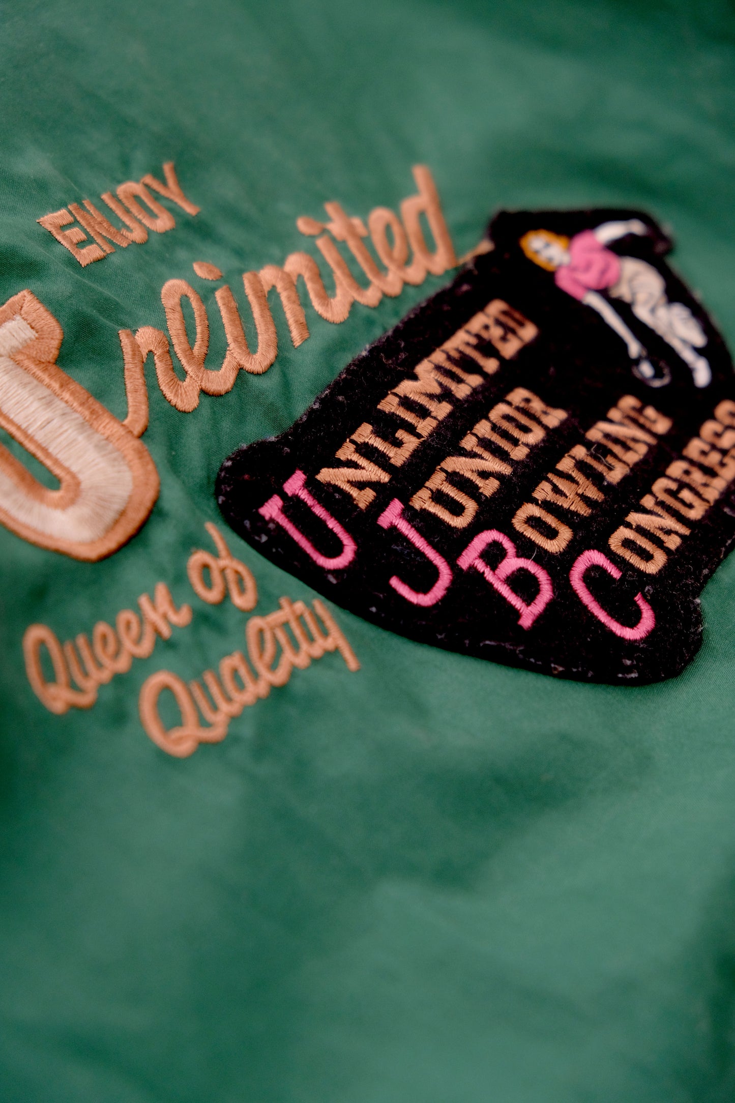 Unlimited — Green Lightweight Varsity Jacket — L/XL