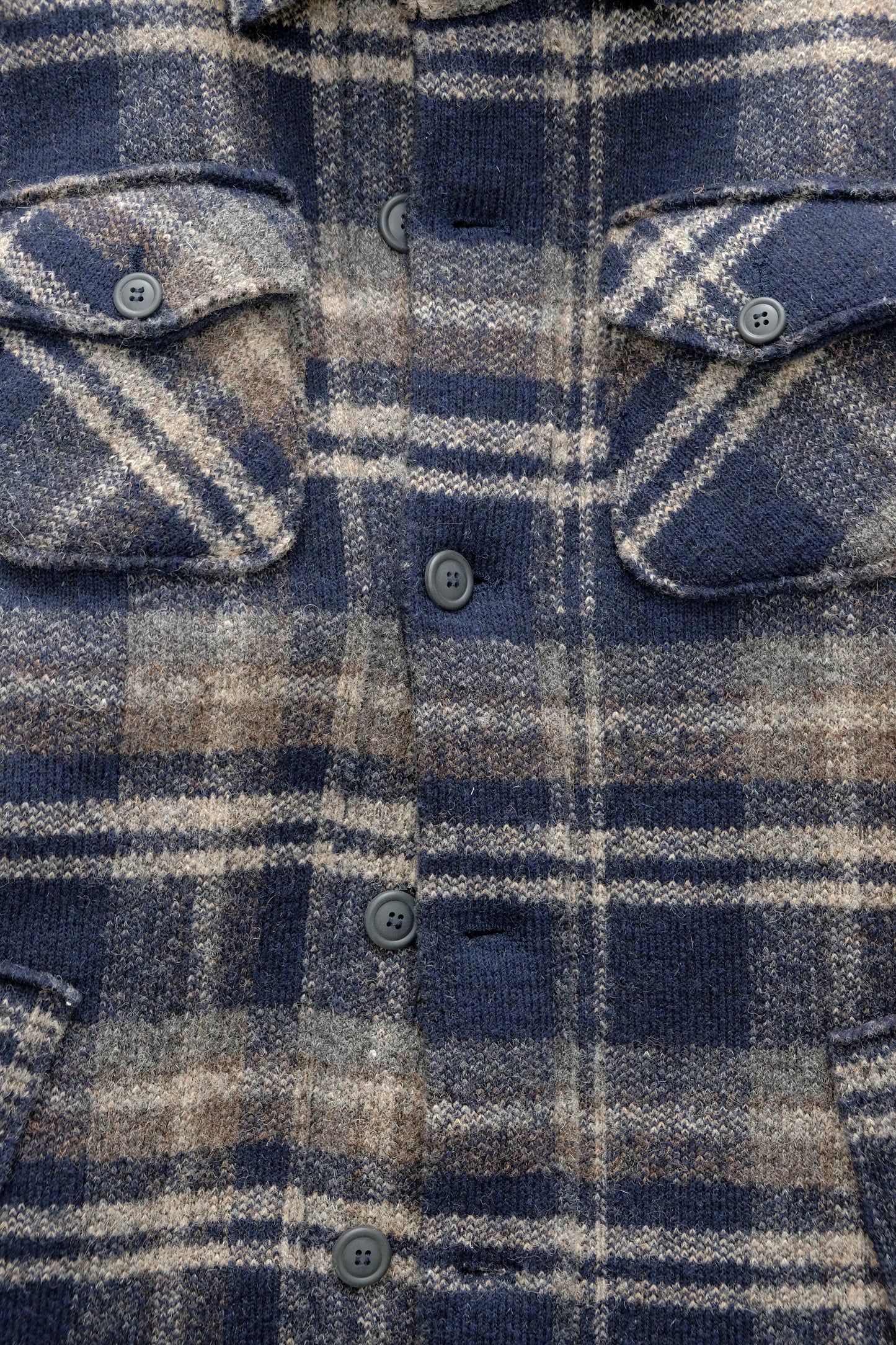 Tartan Plaid Pattern Wool Coat — Rifle — 52 (M/L)