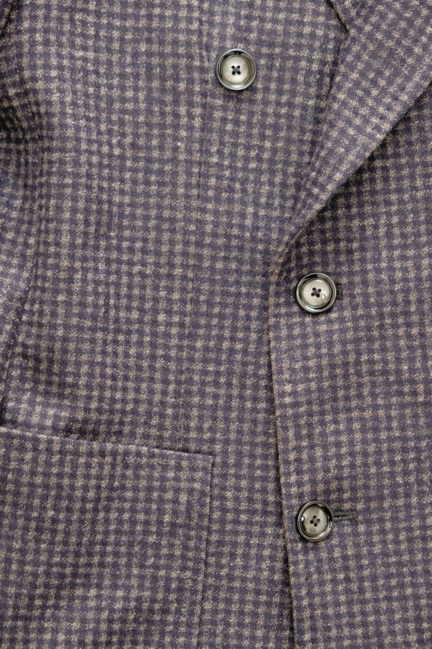 Micro Check Pattern — Blue and Grey Blazer — Tagliatore — M