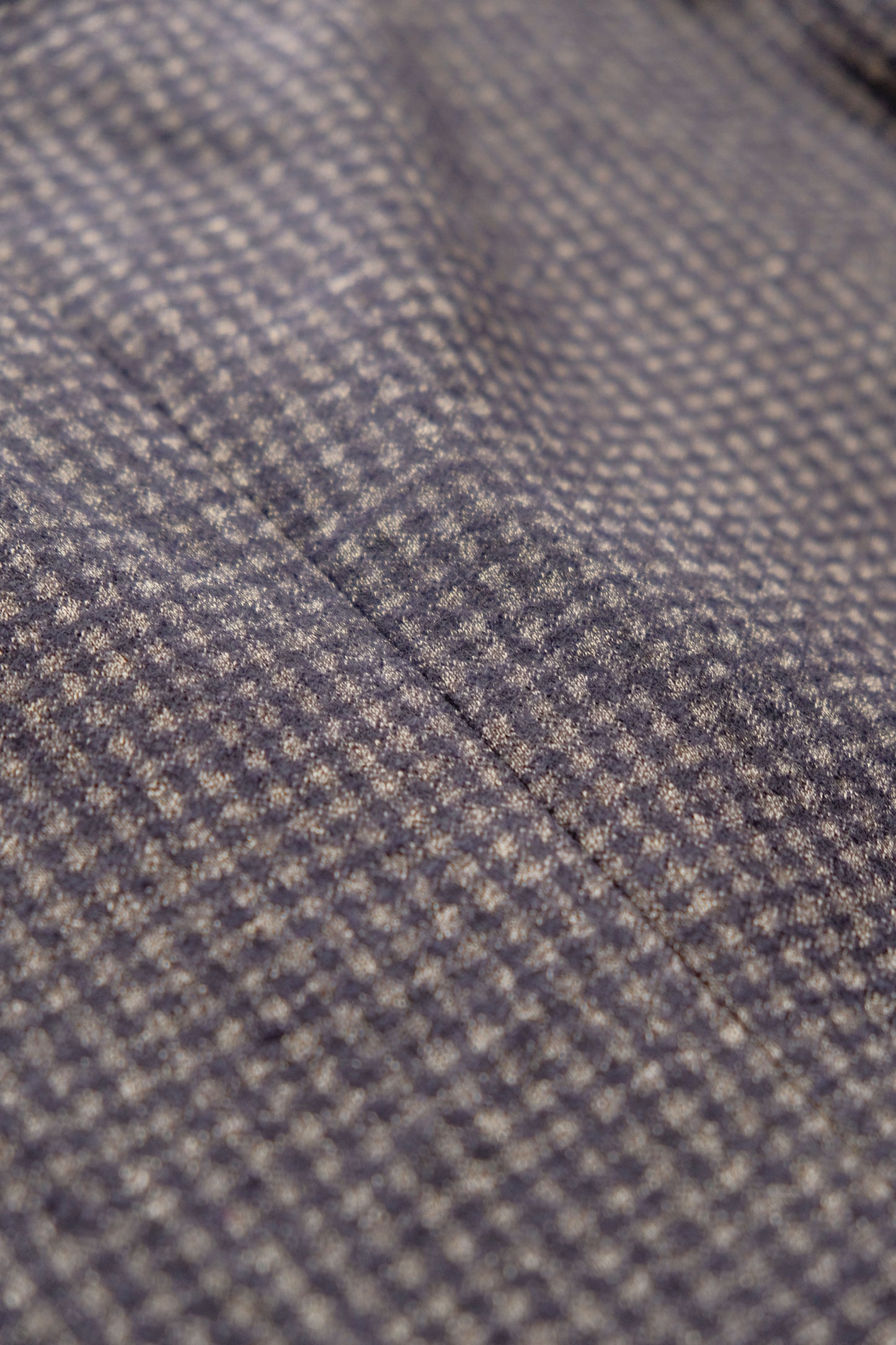 Micro Check Pattern — Blue and Grey Blazer — Tagliatore — M