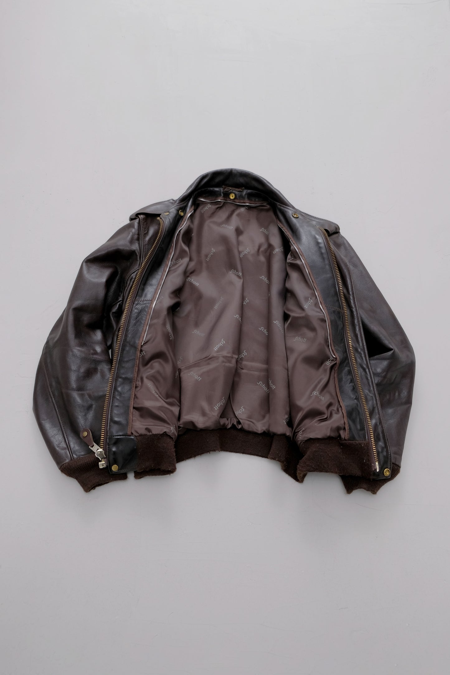 Giacca in pelle da aviatore — Schott NYC — 42/L