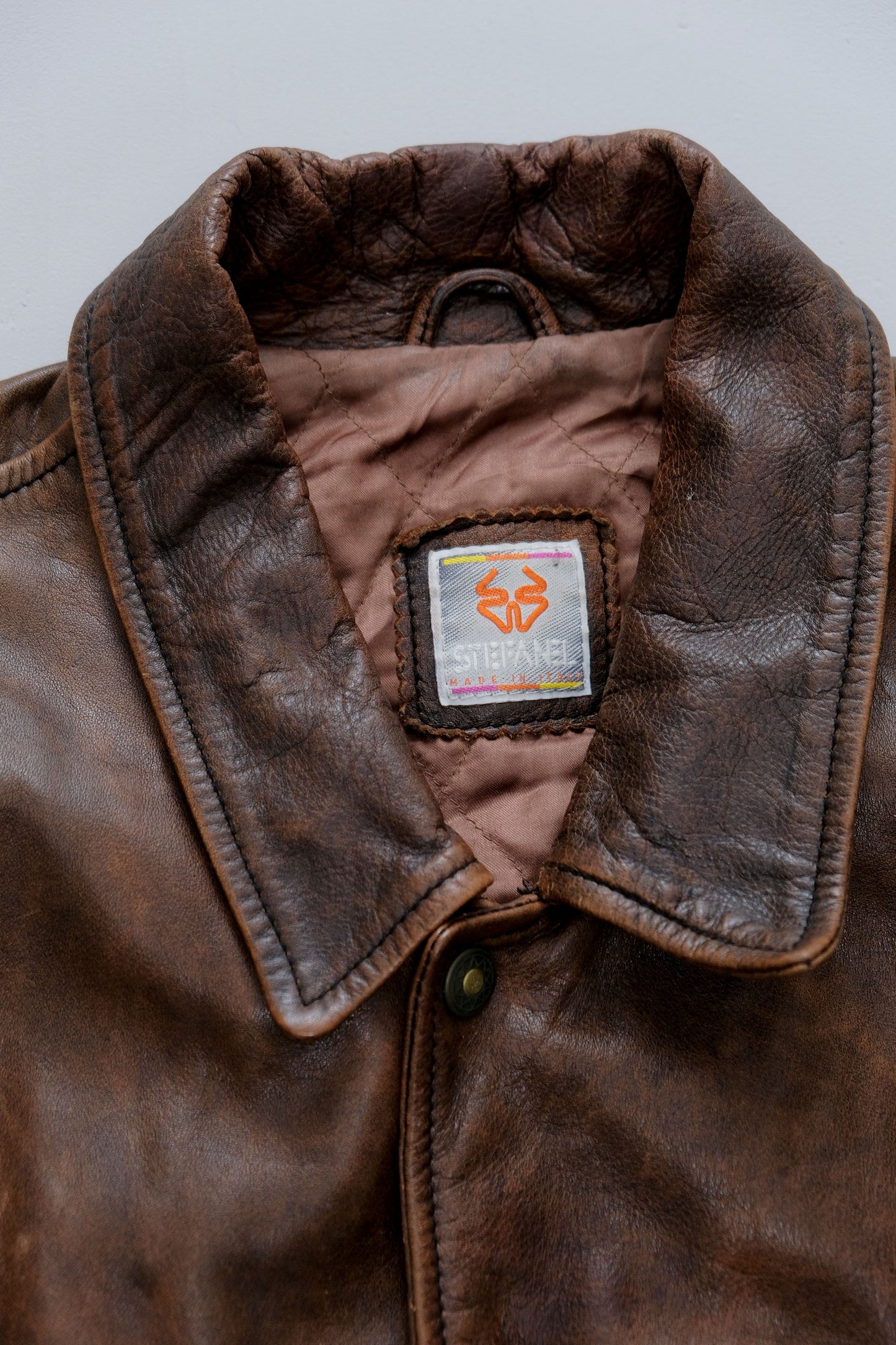 Leather Jacket — Stefanel — XL