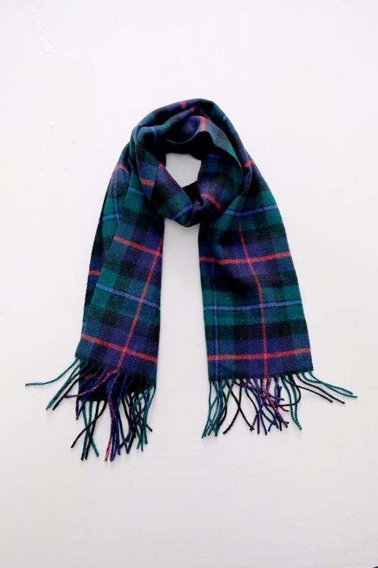 Tartan Pattern Scarf — Pure New Wool