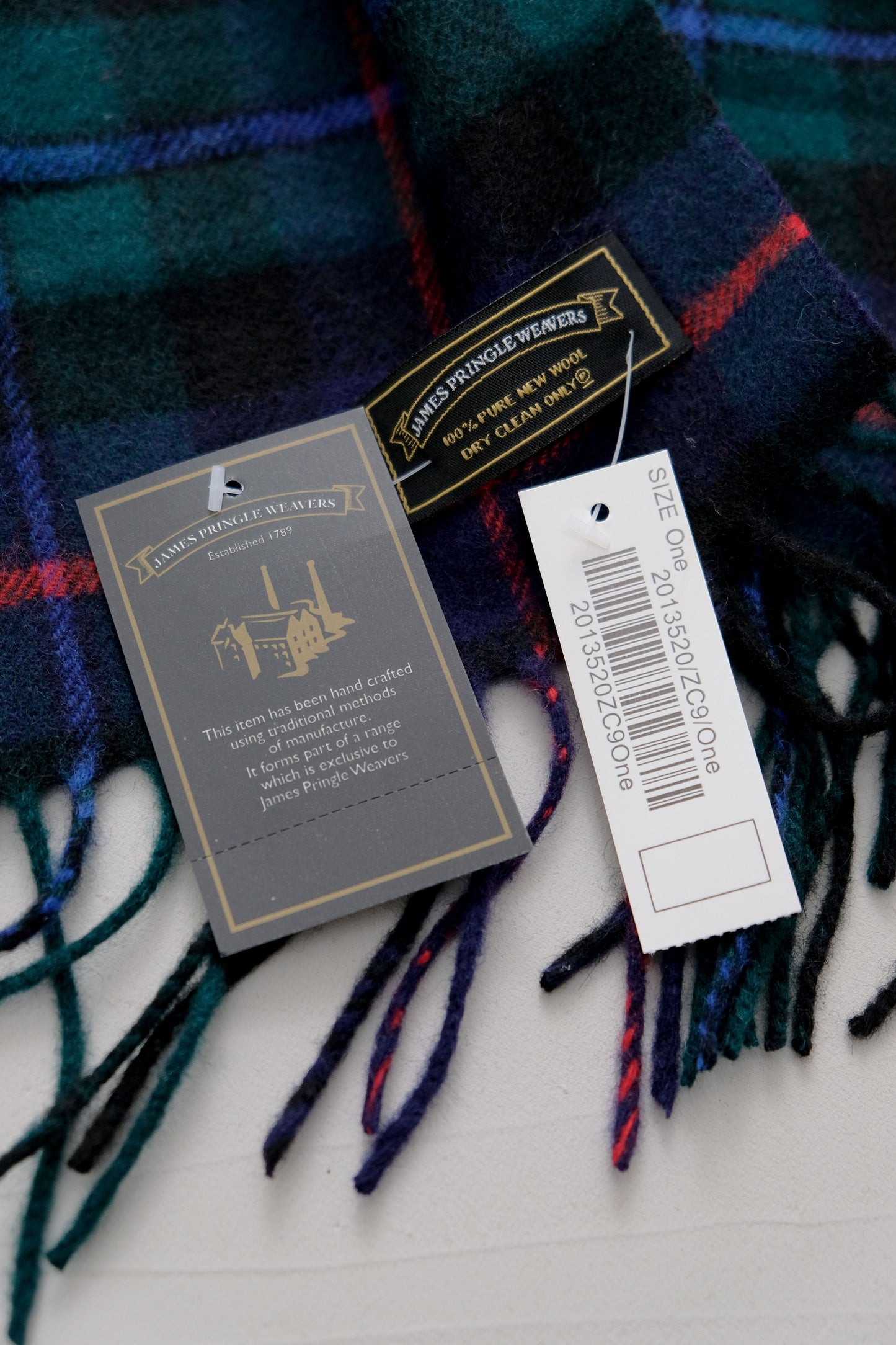 Tartan Pattern Scarf — Pure New Wool