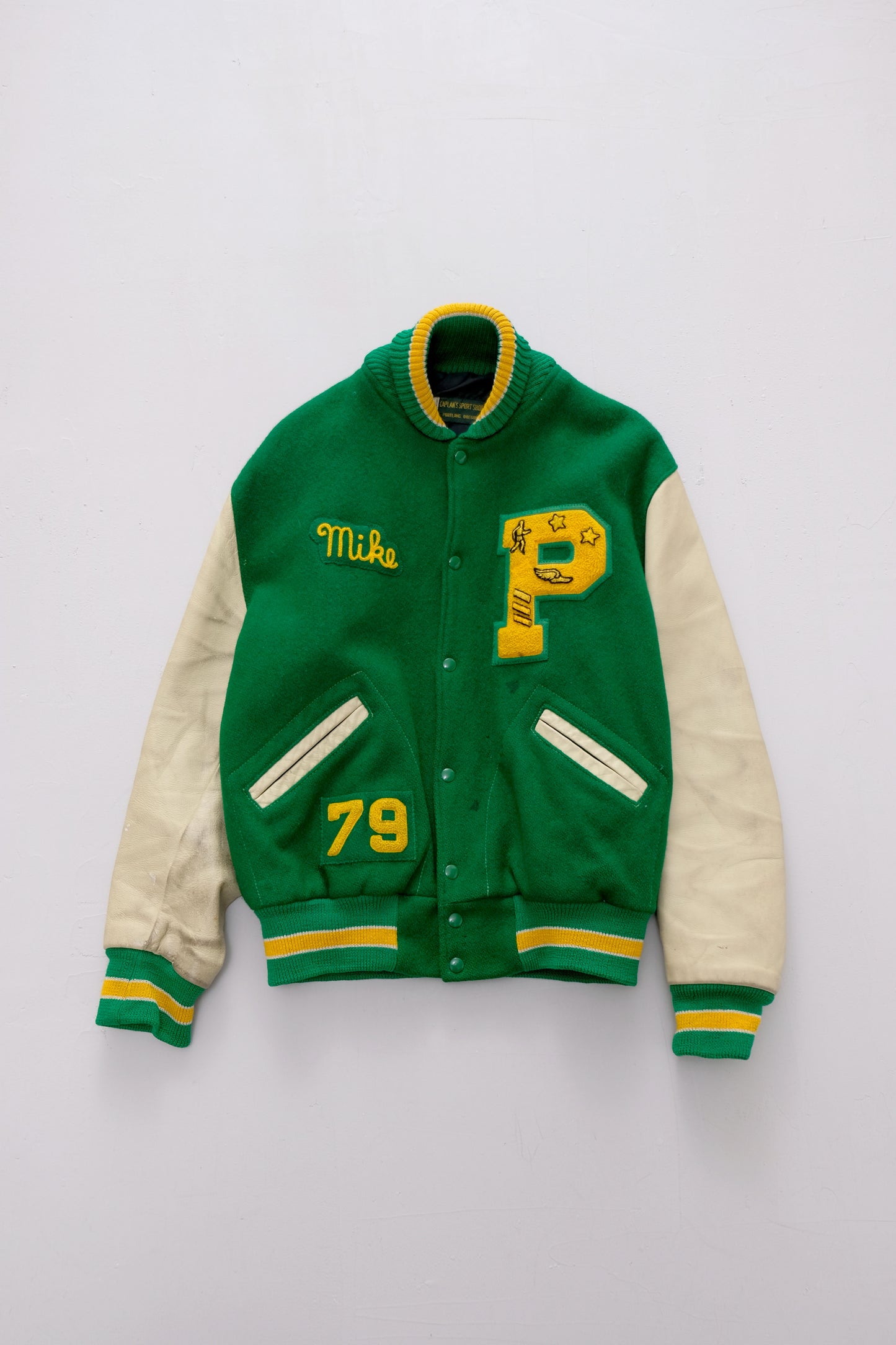 Yellow/Green Portland Varsity Jacket — S