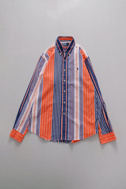 Camicia a righe anni '90 — Vestibilità regolare — Ralph Lauren — L 