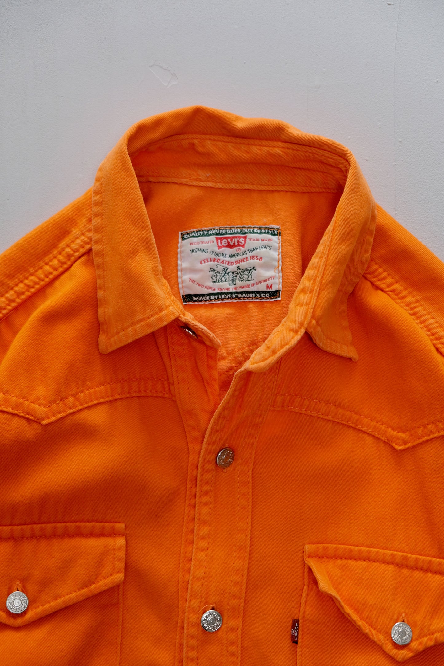 Orange Western Shirt — Levi's — M