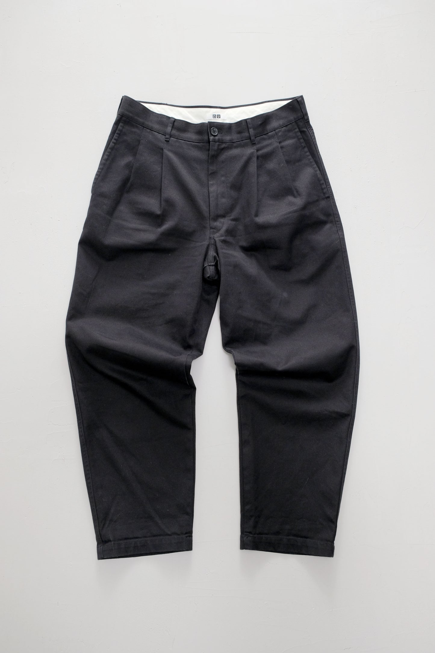 Pantaloni neri Retro Fit — Vita alta — Uniqlo U — L