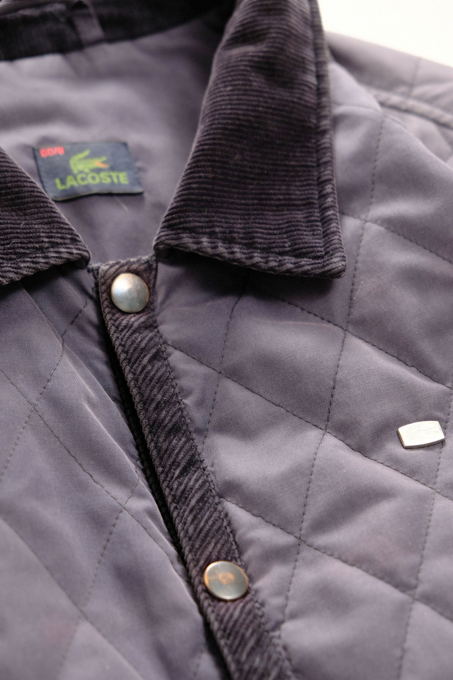 Blue Quilted Jacket — Lacoste — XL