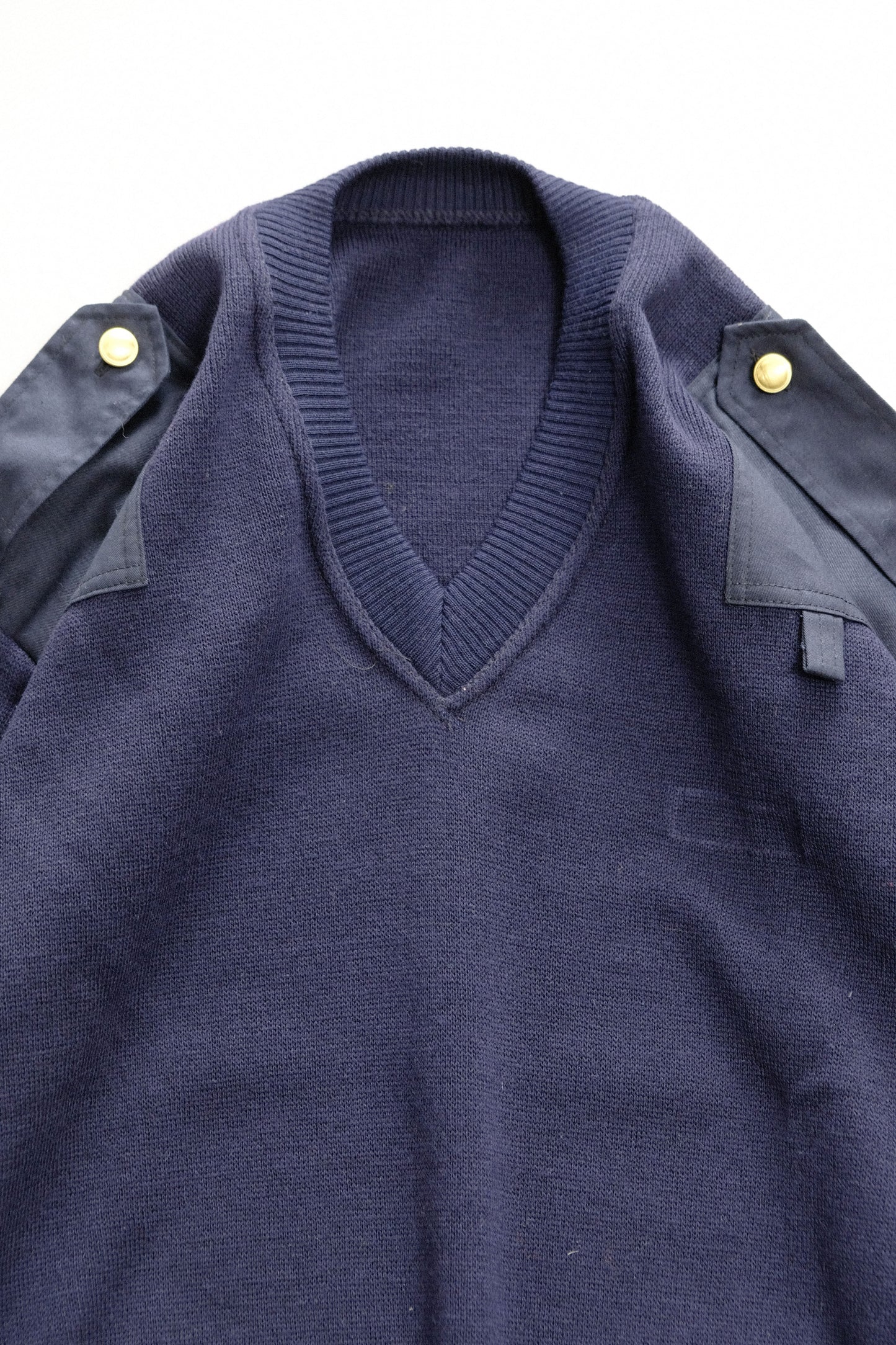 Deep Blue MIlitary Style Sweater — Lanerossi — XXL