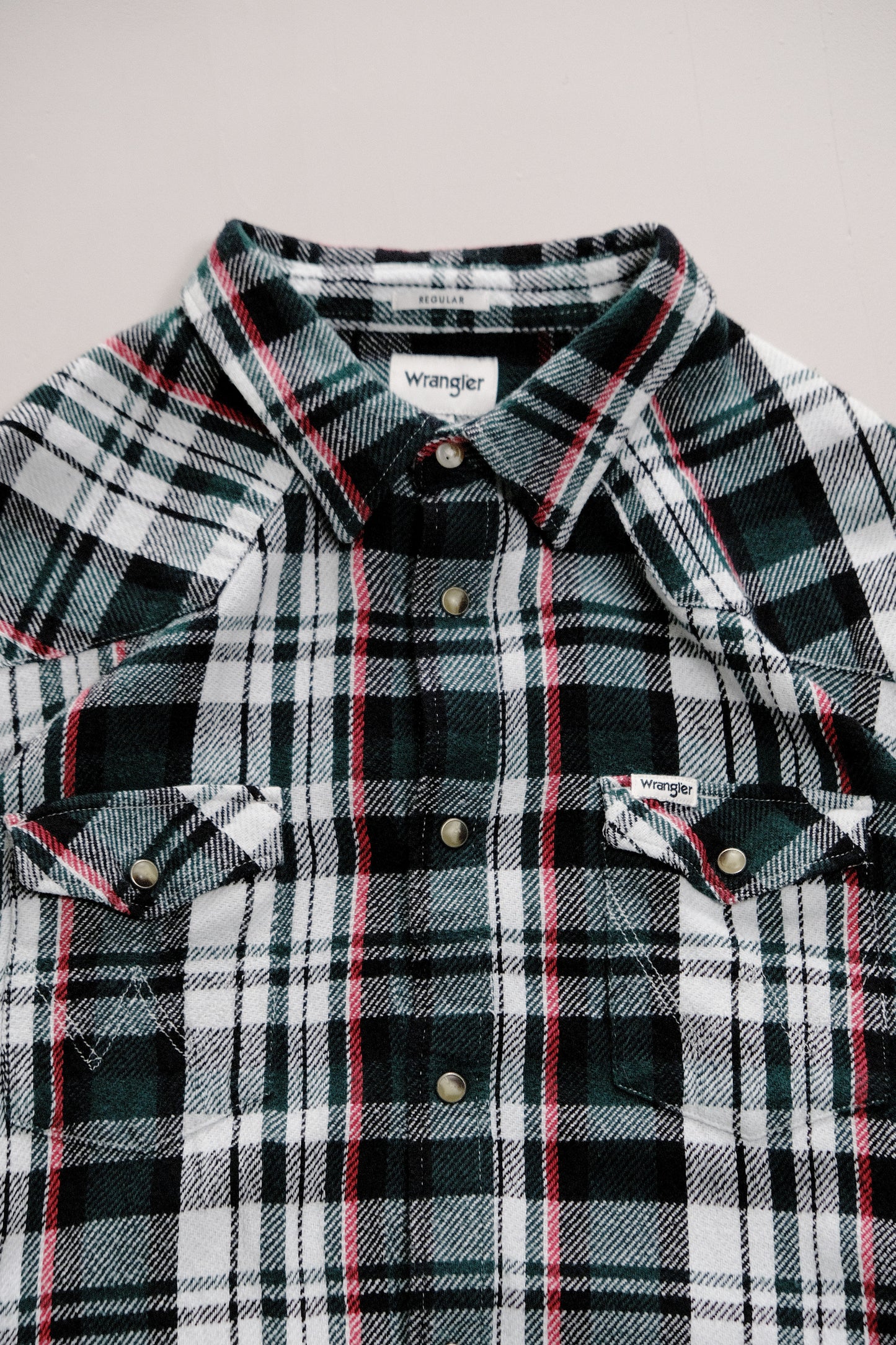 Flannel Check Shirt —  Wrangler — XL