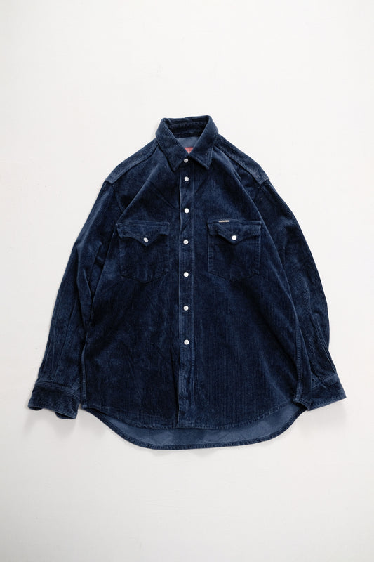 Dark Blue Courduroy Shirt — Regular fit — Carrera