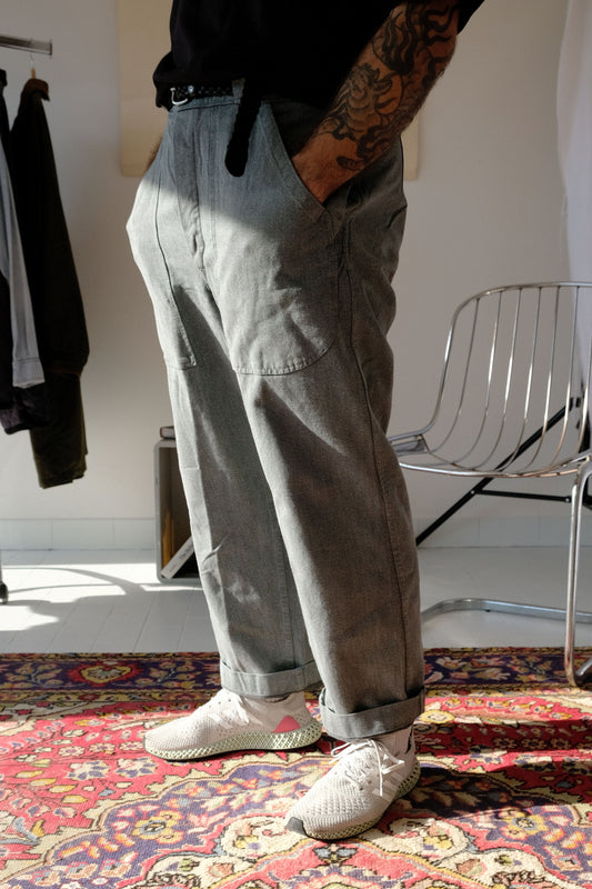 Pantaloni in denim grigio Swiss Military/Workwear — M/L (elastico in vita)