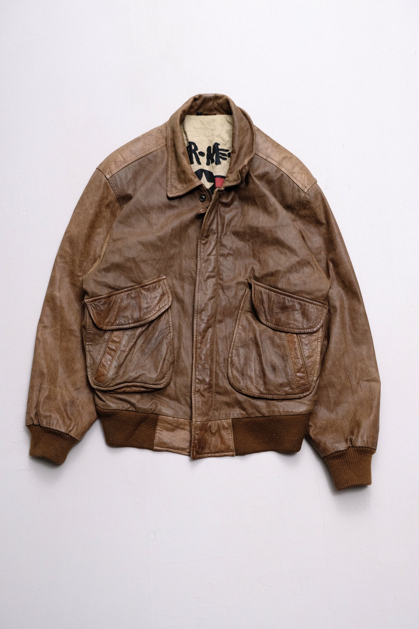 Genuine Leather Replica Aviator Jacket