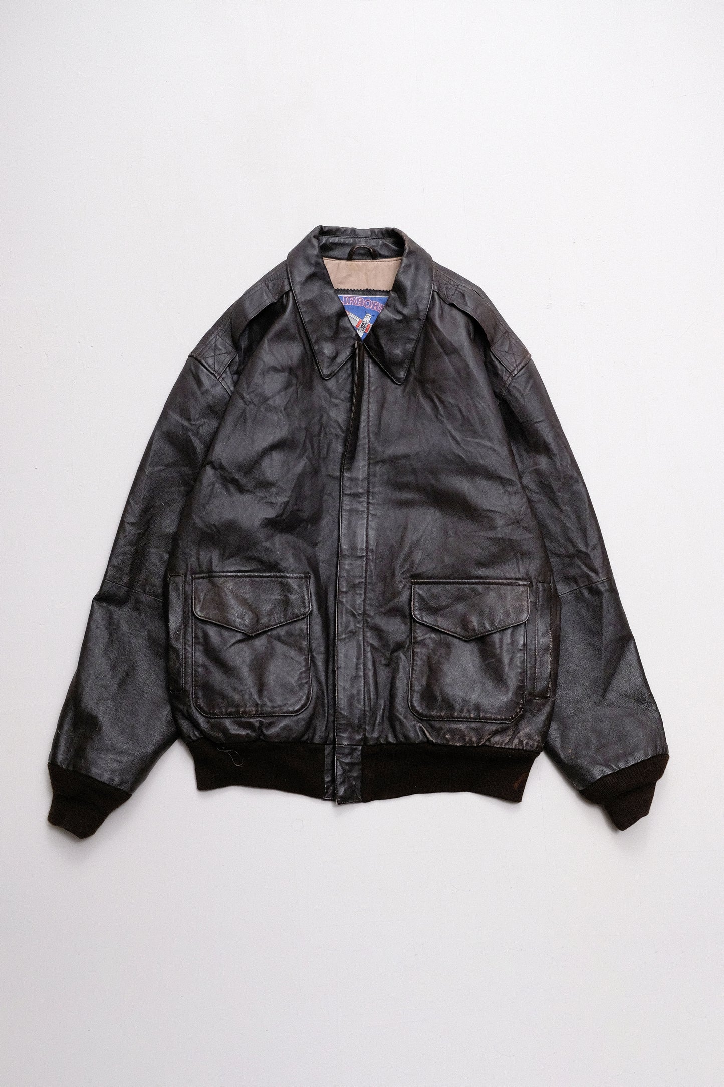 Leather Replica Aviator Jacket