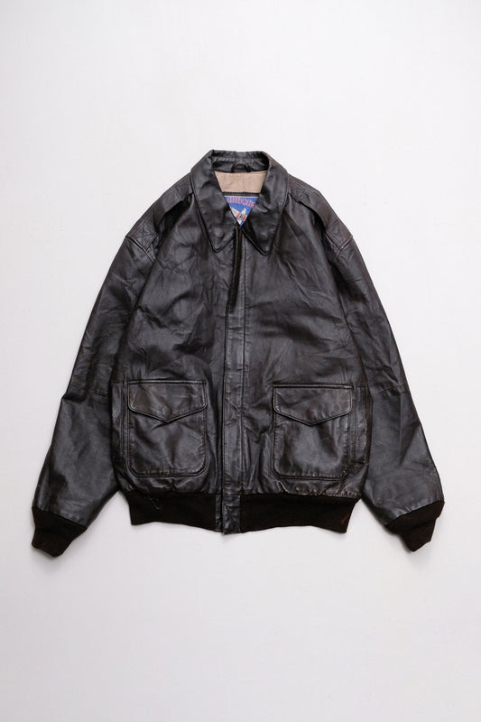 Leather Replica Aviator Jacket