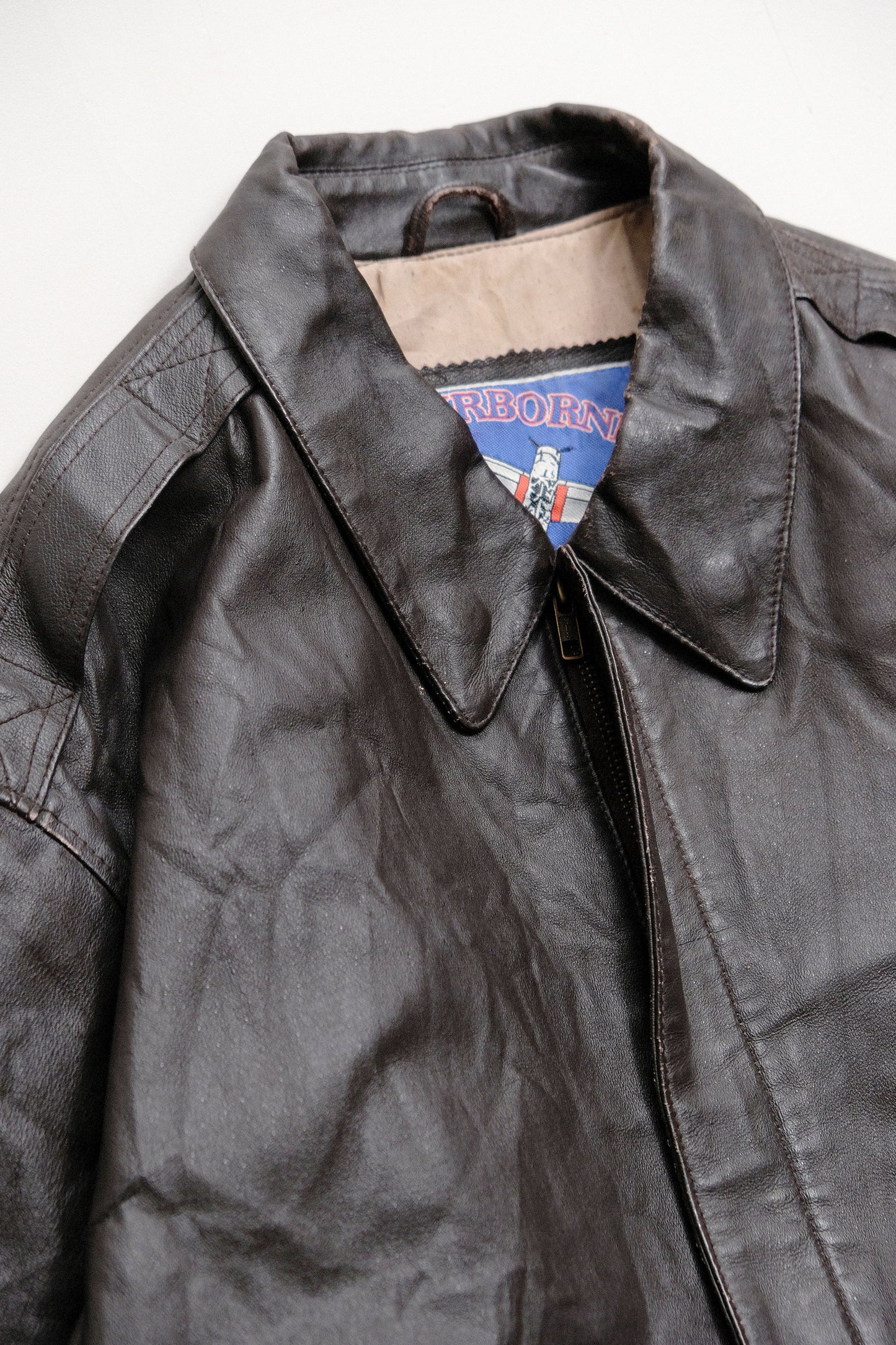 Leather Replica Aviator Jacket