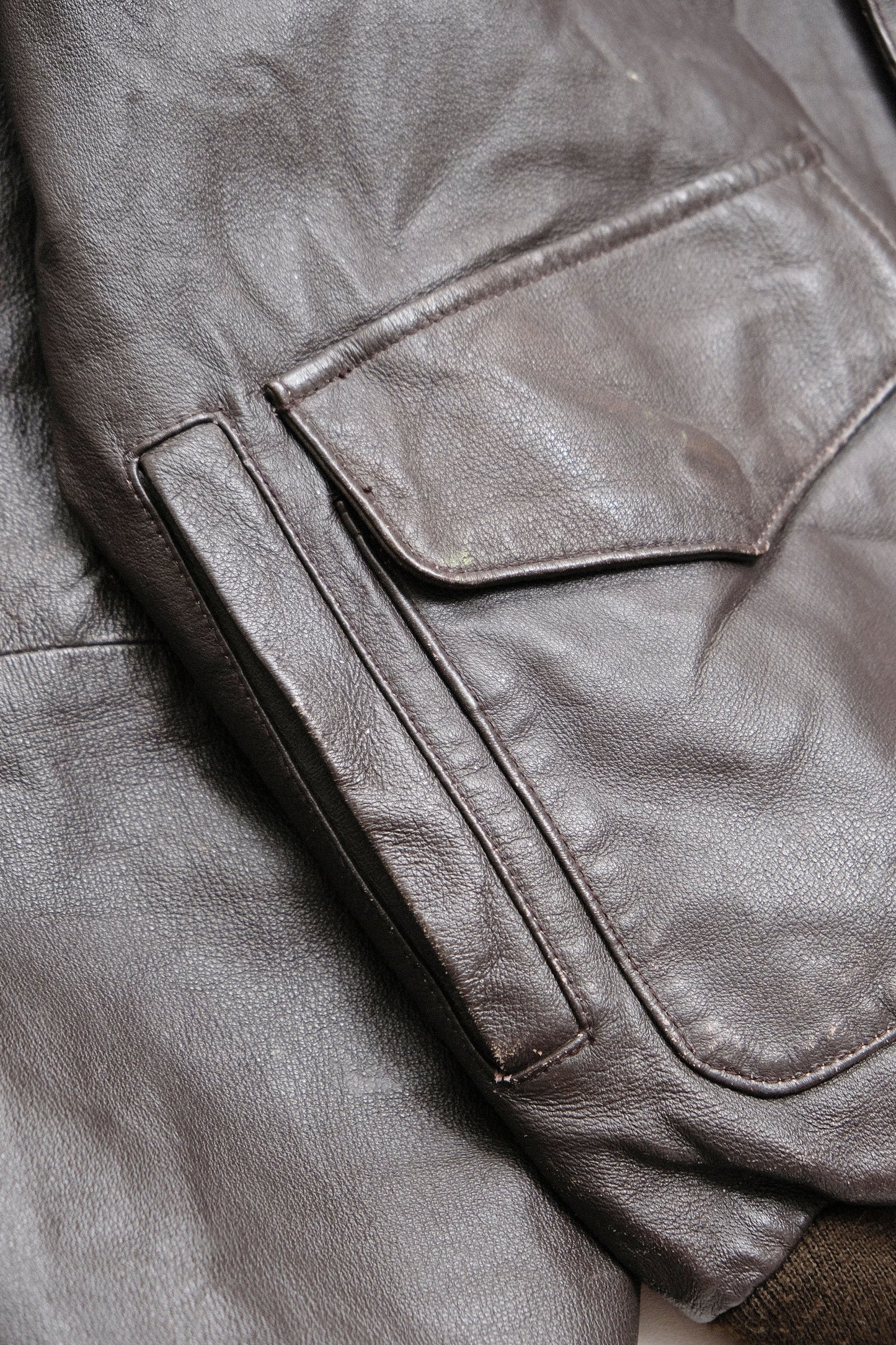 Leather Replica Aviator Jacket