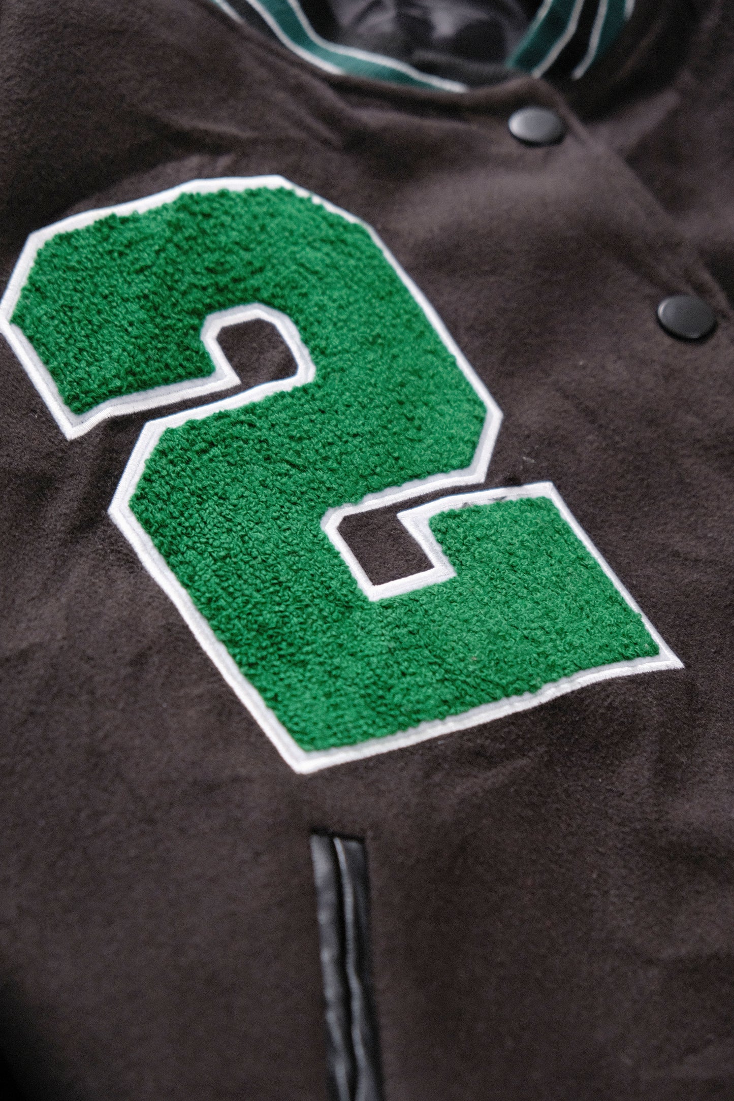 Varsity Jacket Black Green— XL