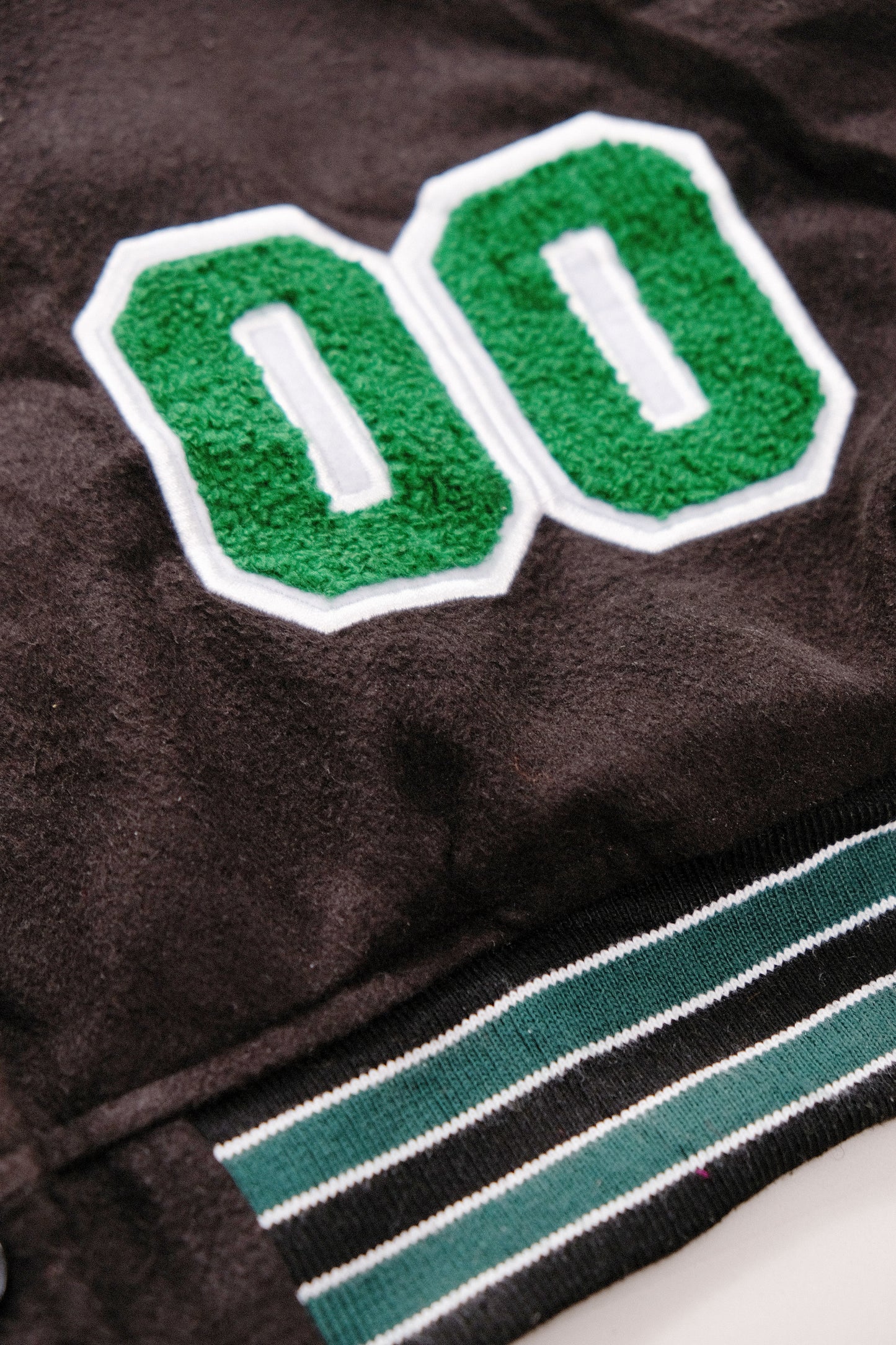 Varsity Jacket Black Green— XL