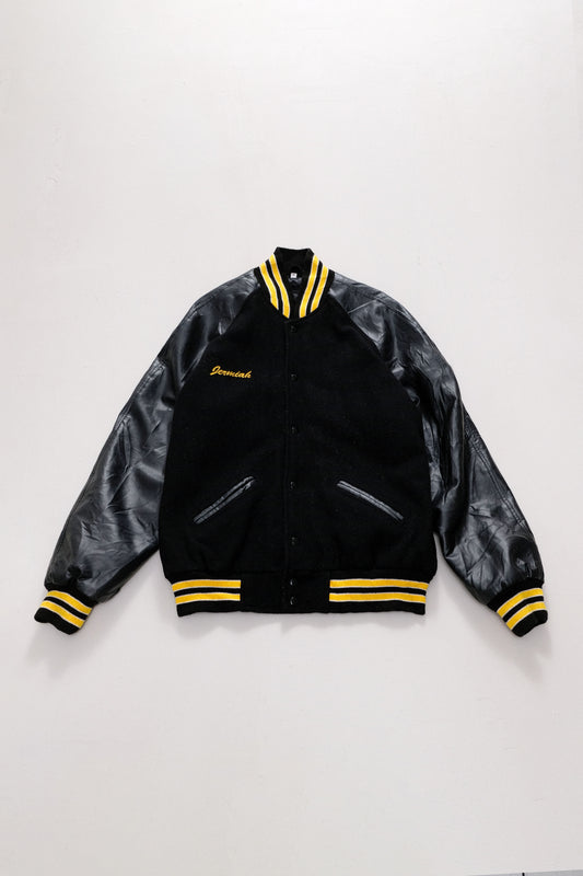 Varsity Jacket Black Yellow Jeremiah — L/XL