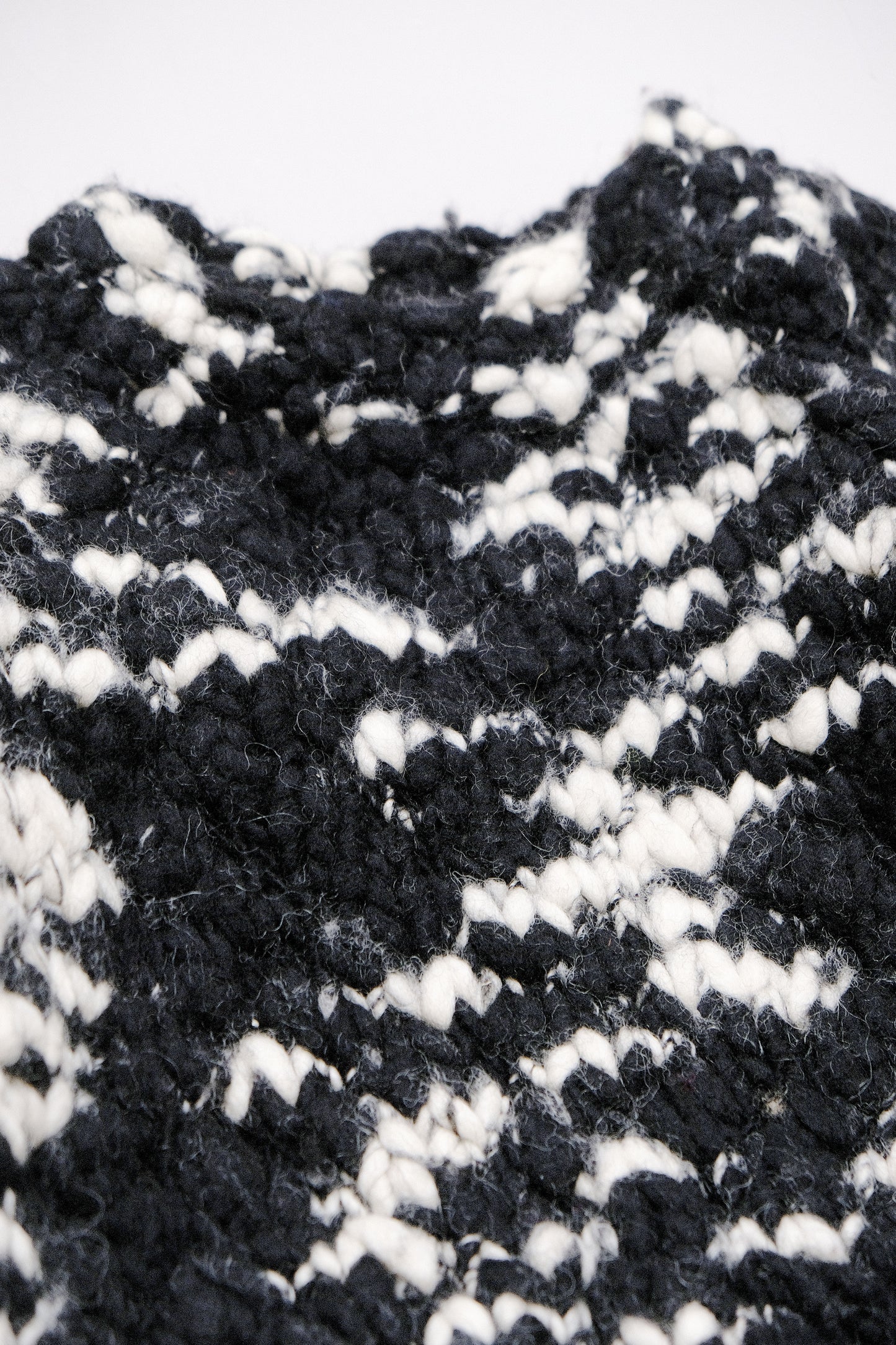 100% Wool Sweater — Knitted by Hand — S