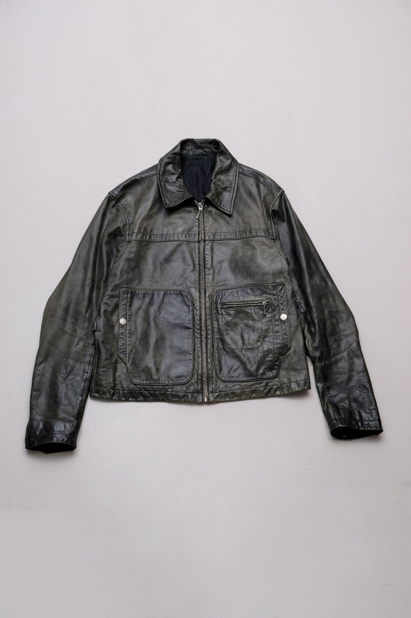 Leather Jacket — Biker Style — Stefanel