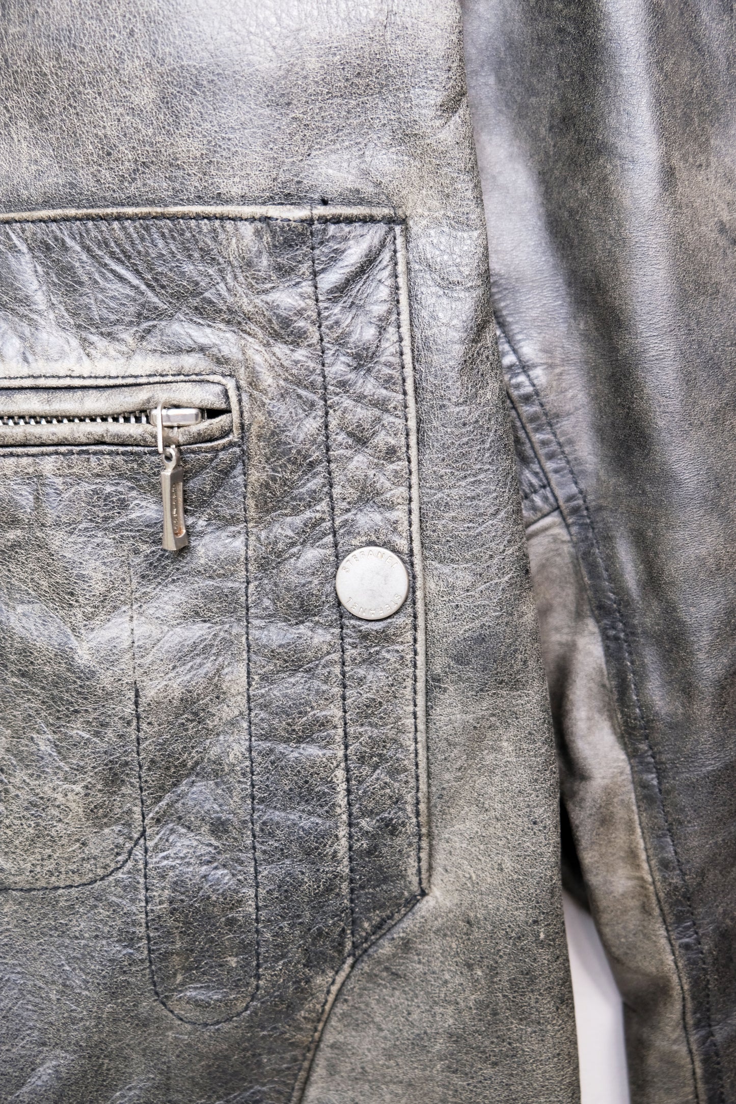 Leather Jacket — Biker Style — Stefanel