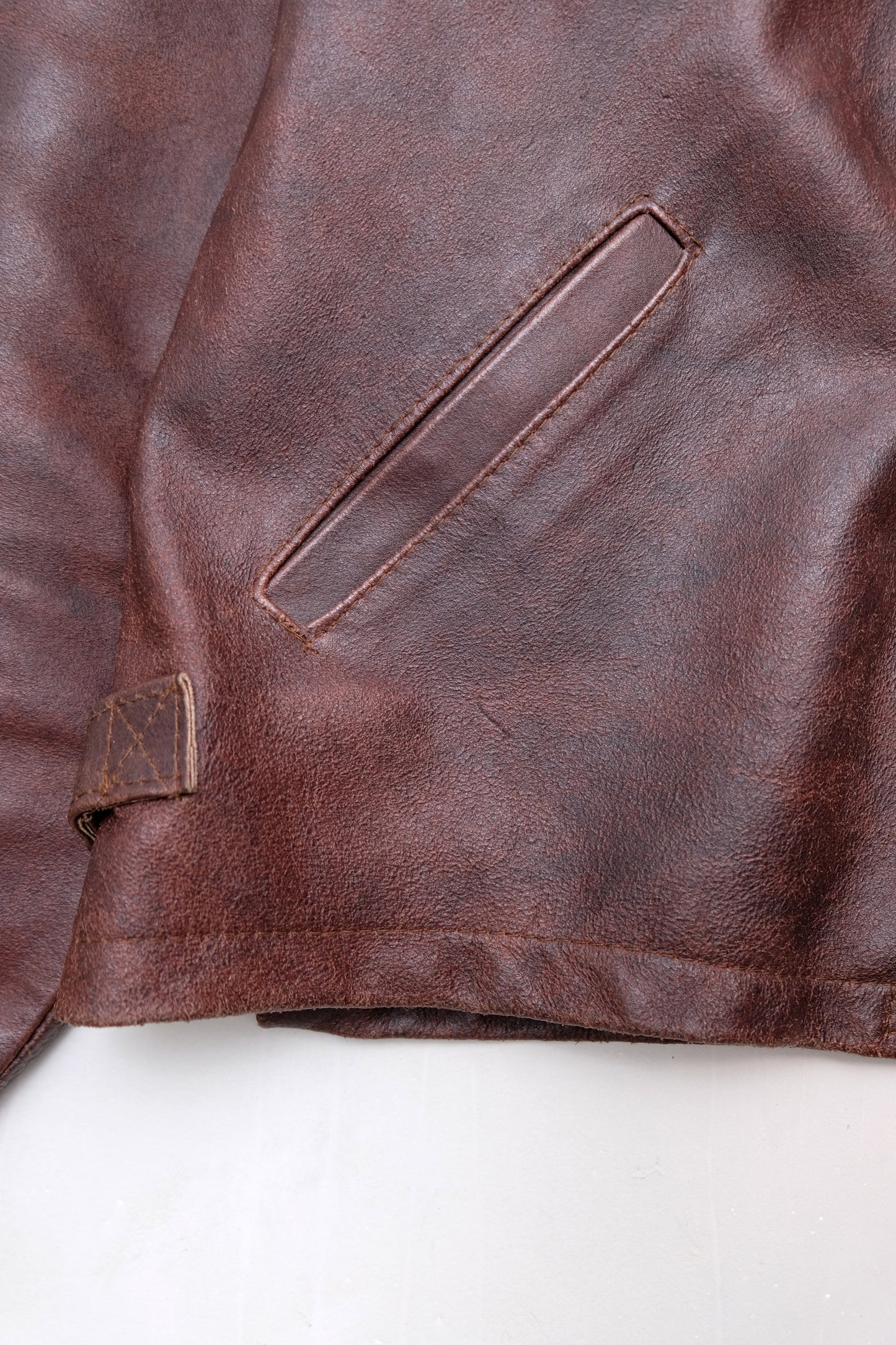 Burgundy Leather Jacket — Clean Design