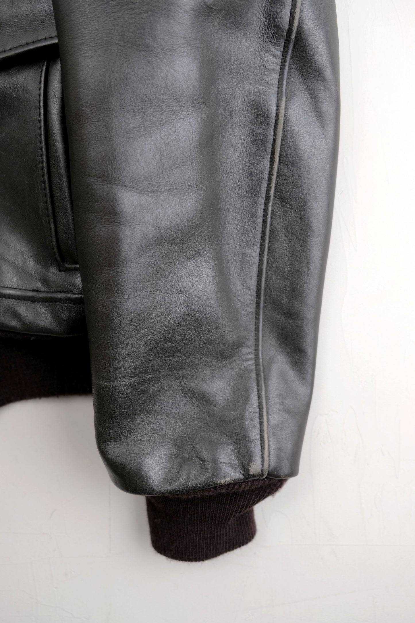 Mocha Brown Aviator Leather Coat — Schott