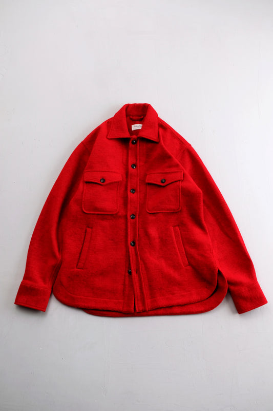 Red Wool Overshirt/Jacket — Tintoria Mattei