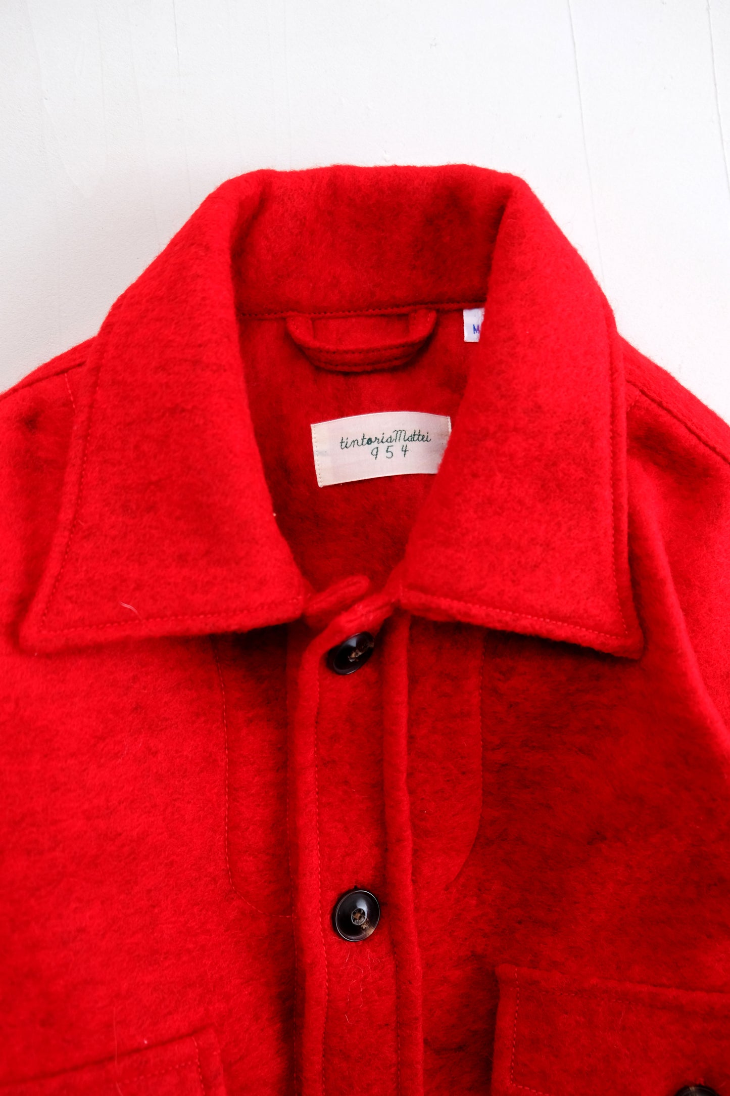 Red Wool Overshirt/Jacket — Tintoria Mattei