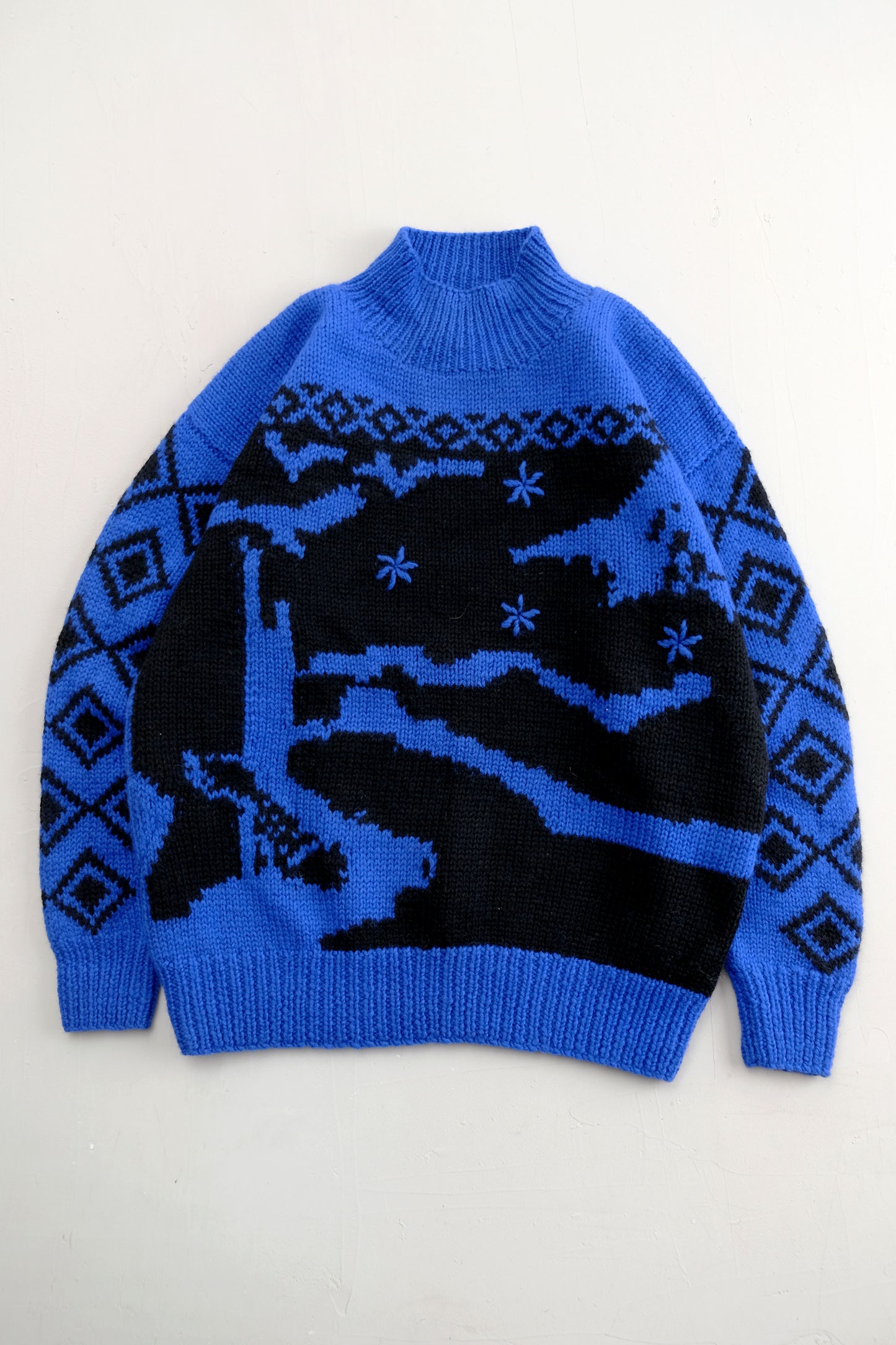 Vintage Electric Blue Heavy Sweater