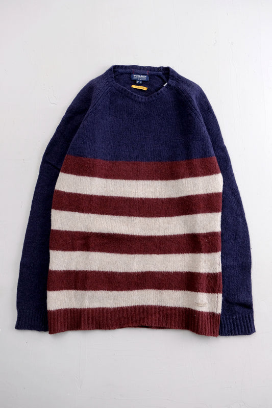 Stripes Cream,Blue&red Sweater — Woolrich