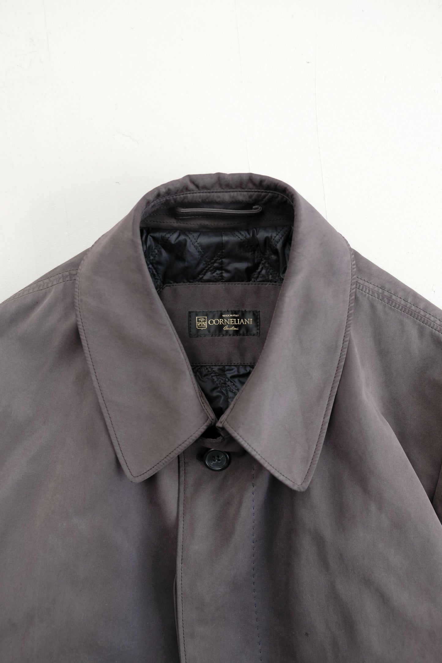 Antracite Padded Trench — Corneliani