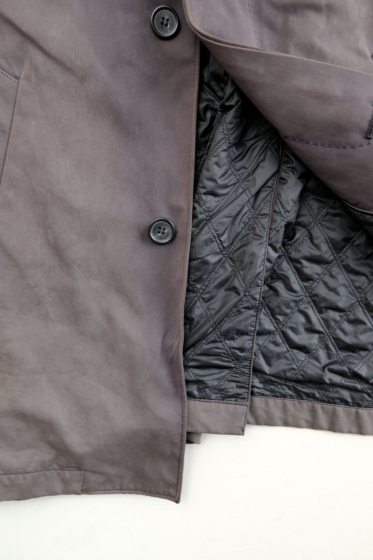 Antracite Padded Trench — Corneliani