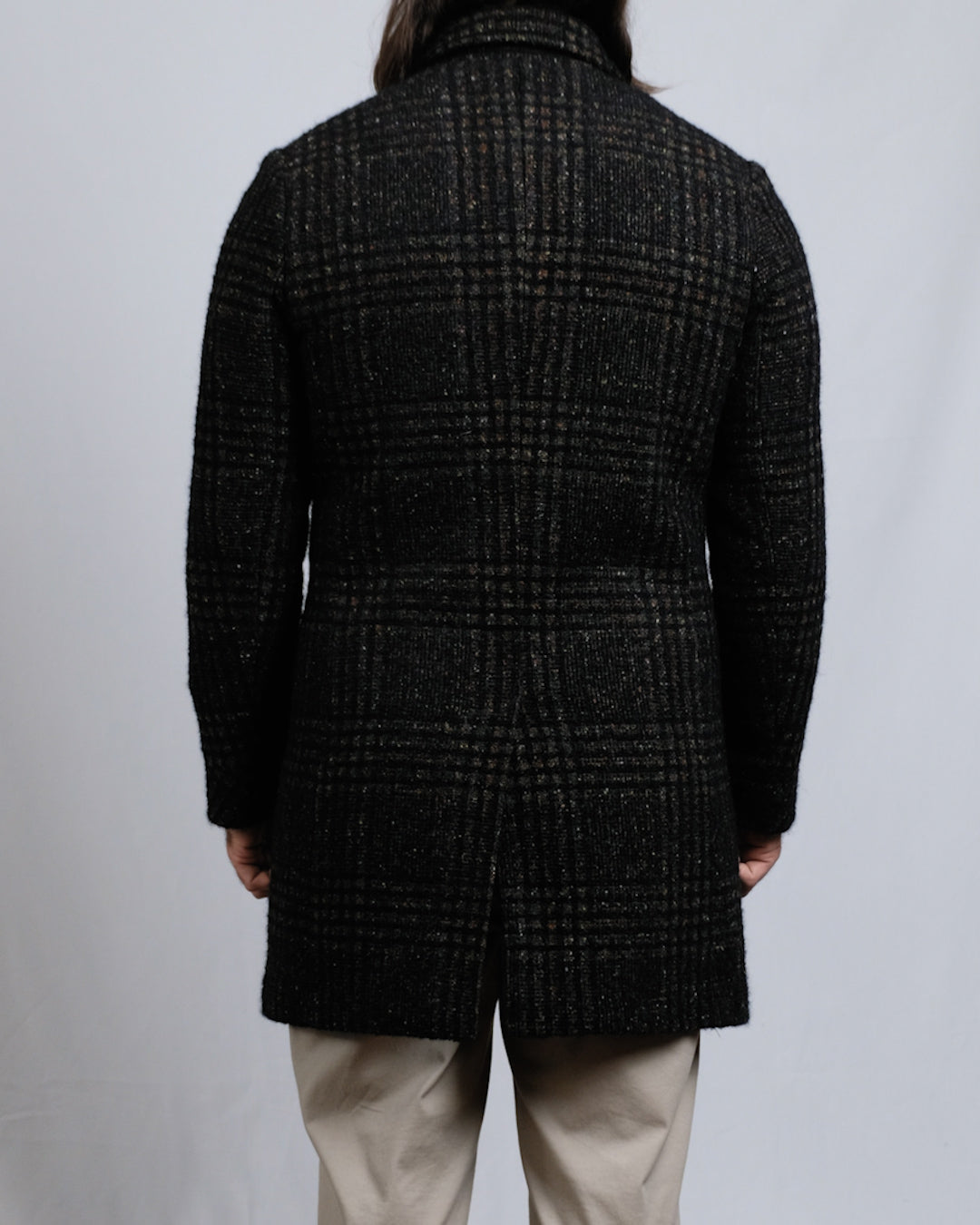 Black & Green Wool Coat — Paltò