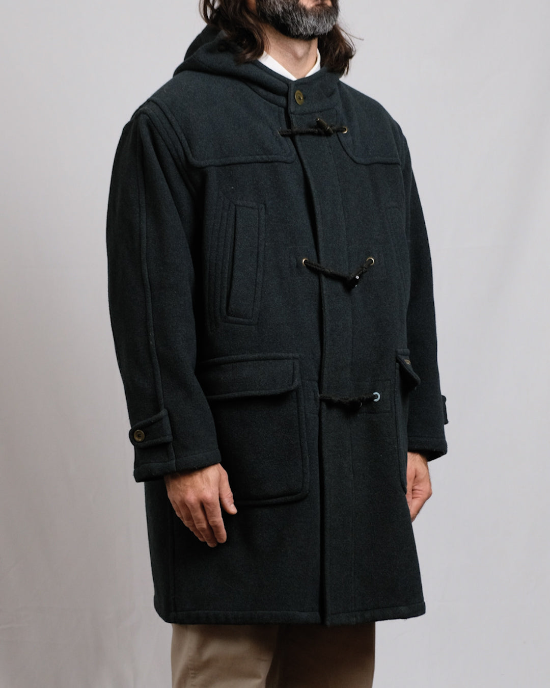 Emerald Green Wool Duffelcoat/Mongomery