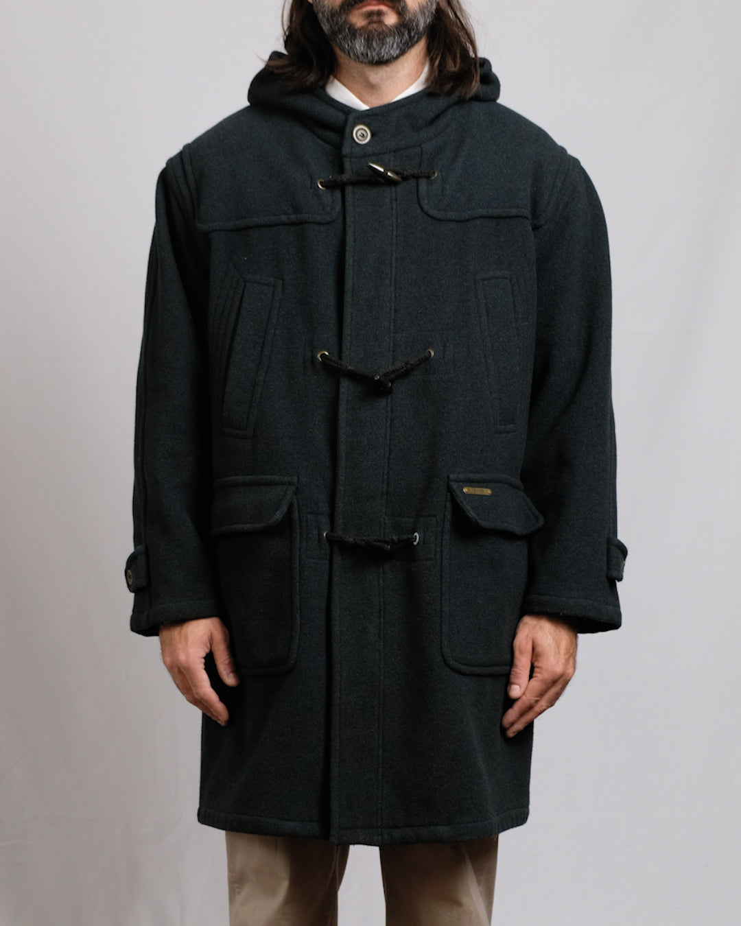 Emerald Green Wool Duffelcoat/Mongomery