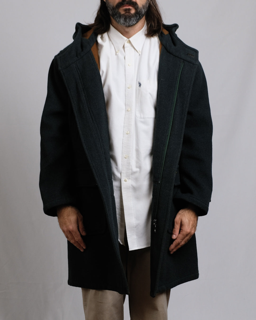 Emerald Green Wool Duffelcoat/Mongomery