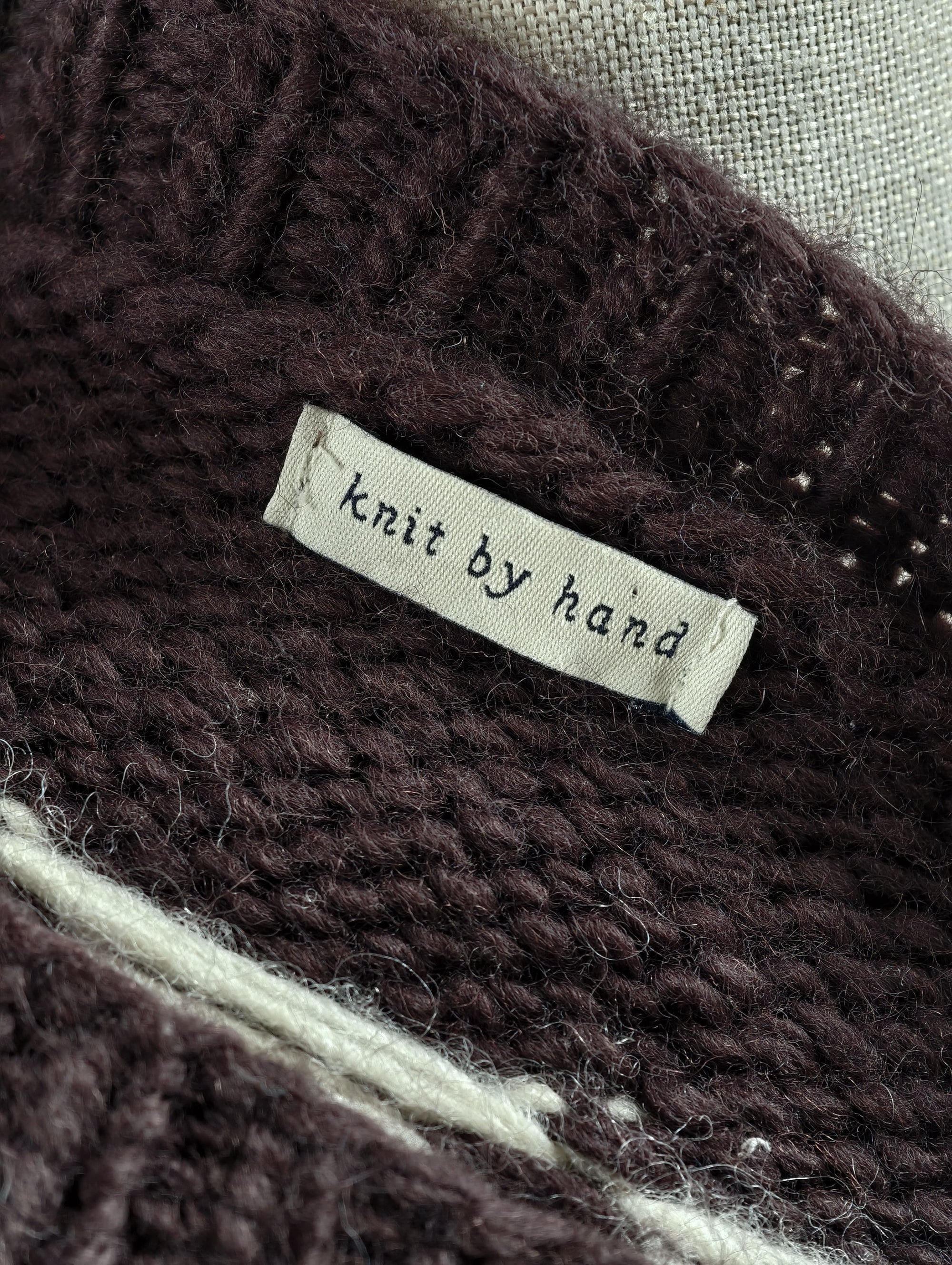 Vintage Hand-knitted Heavy Nordic Style Sweater