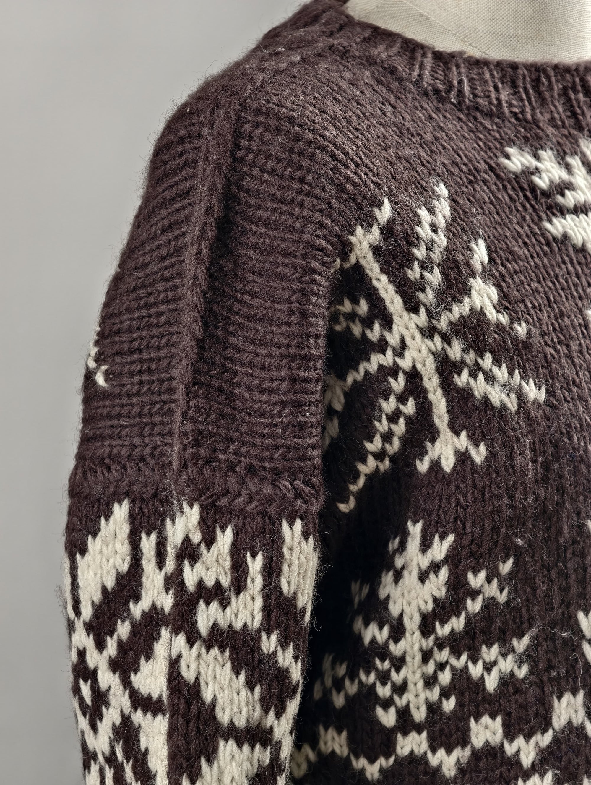 Vintage Hand-knitted Heavy Nordic Style Sweater